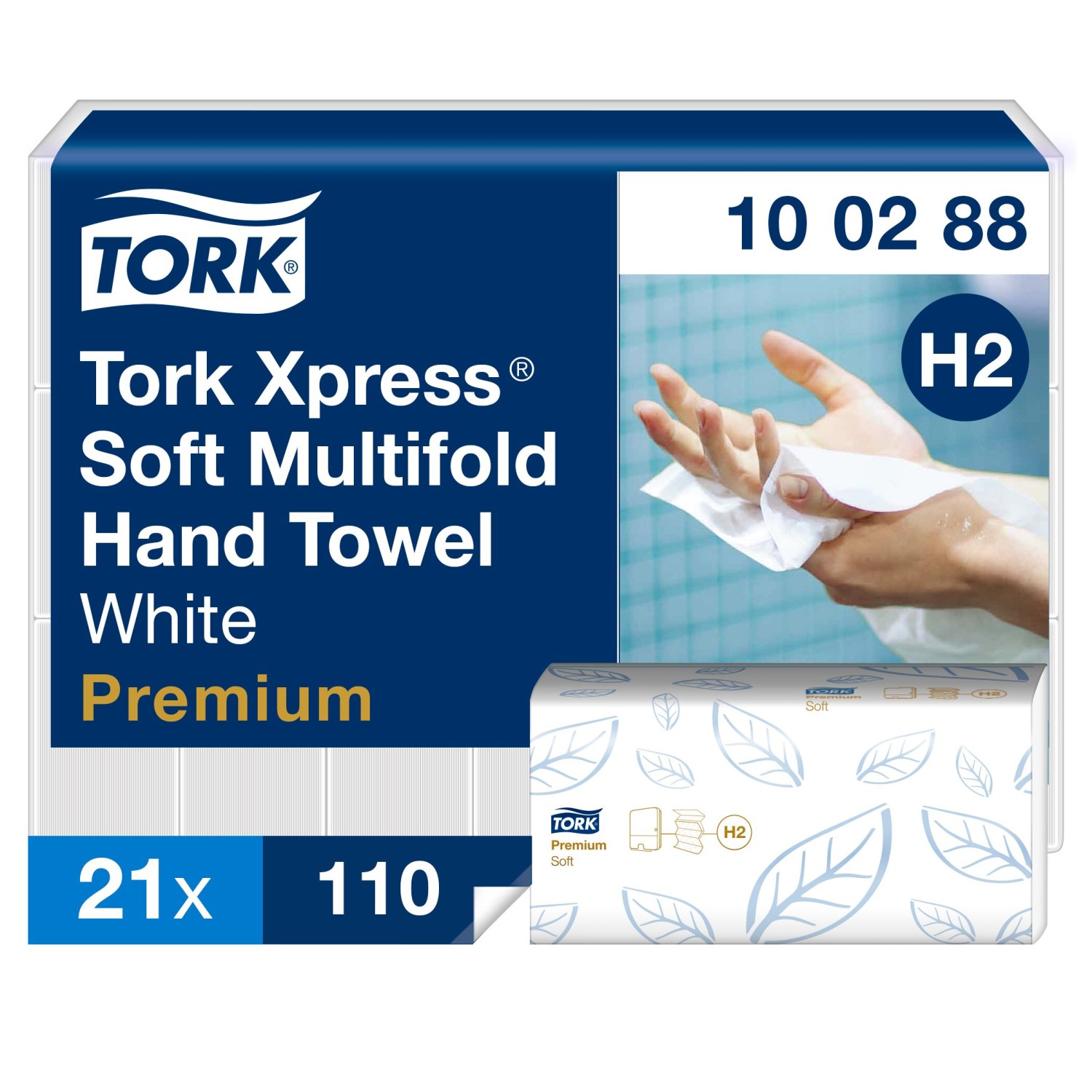Tork Xpress – Multifold Handdoek – Premium – 34×21,2cm – 2-laags – Wit – Zacht