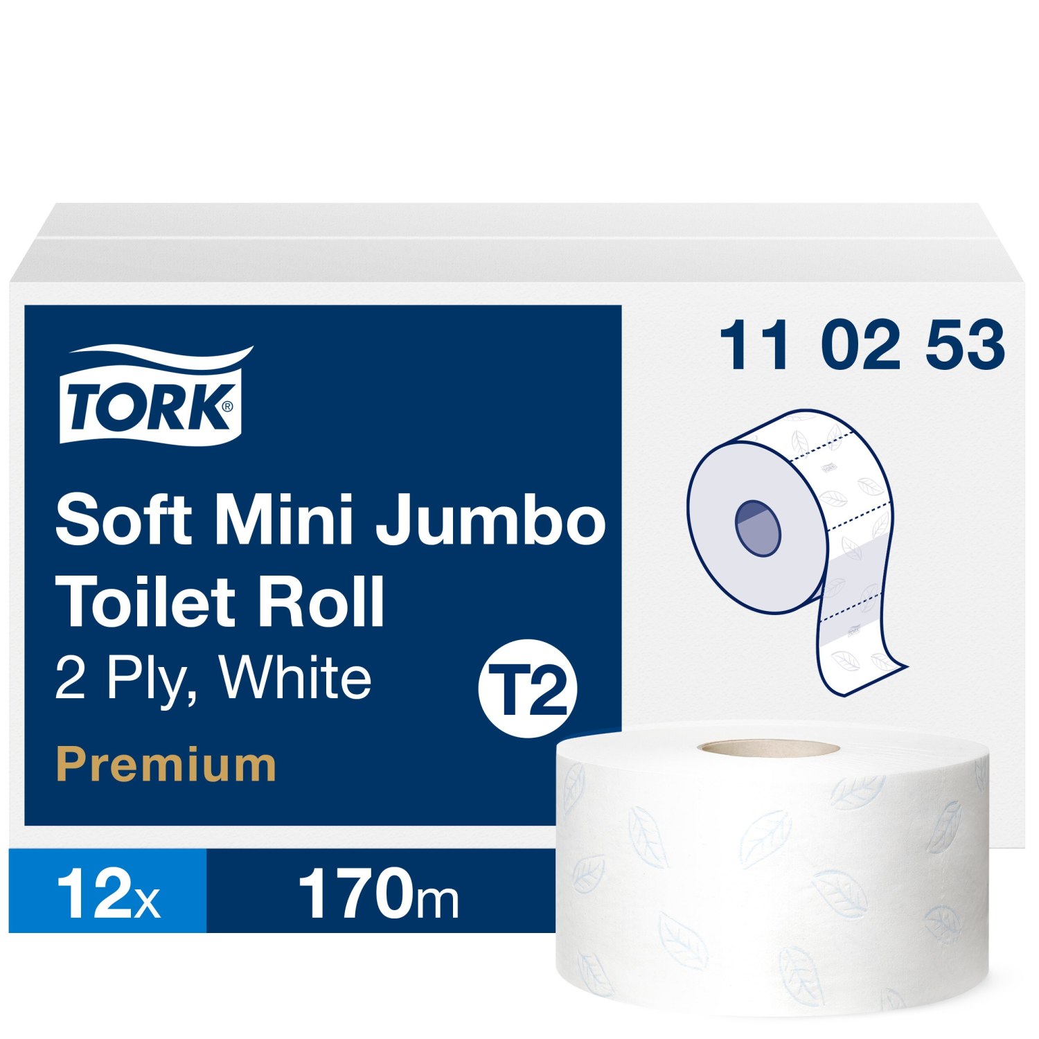 Tork Mini Jumbo – Toiletpapier – Premium – 2-laags -Wit – Zacht