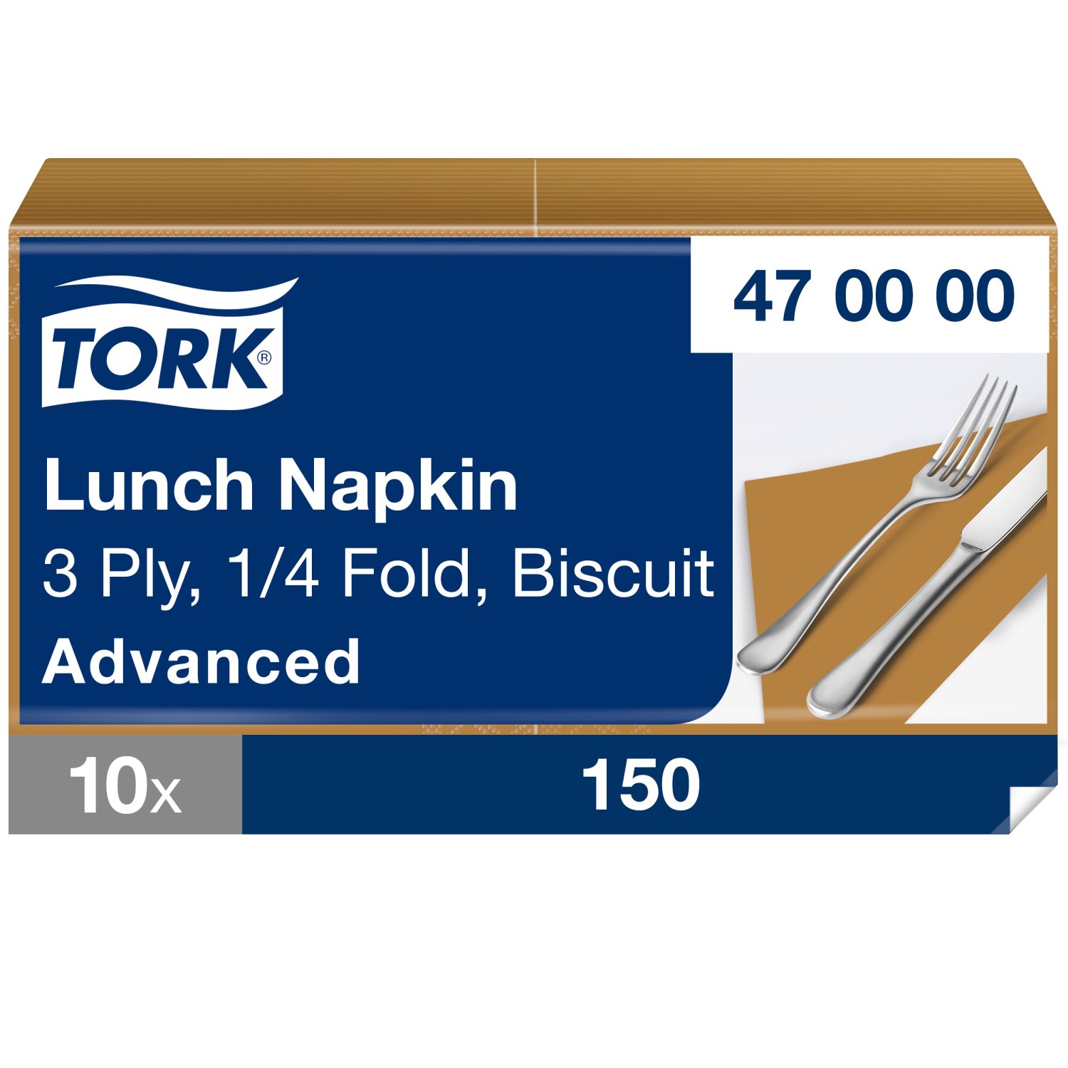 Tork Soft Lunchservet – Advanced – 3-laags – Biscuit