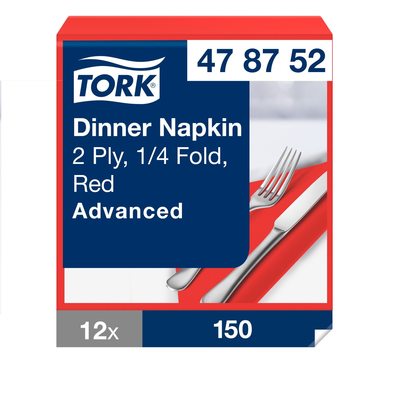 Tork Dinnerservet – Advanced – 2-laags – Rood