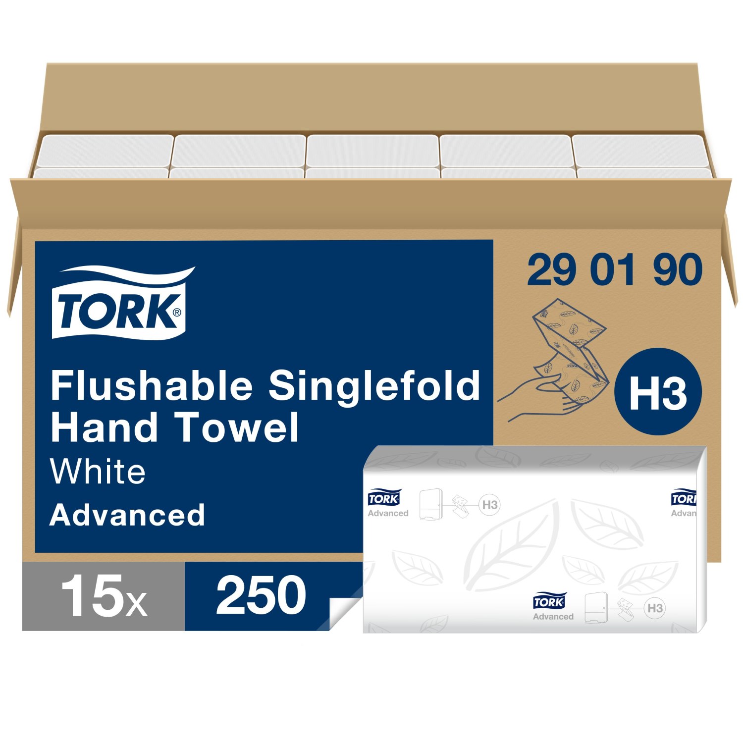 Tork Z-vouw – Handdoek – Advanced – 2-laags – Wit – Oplosbaar