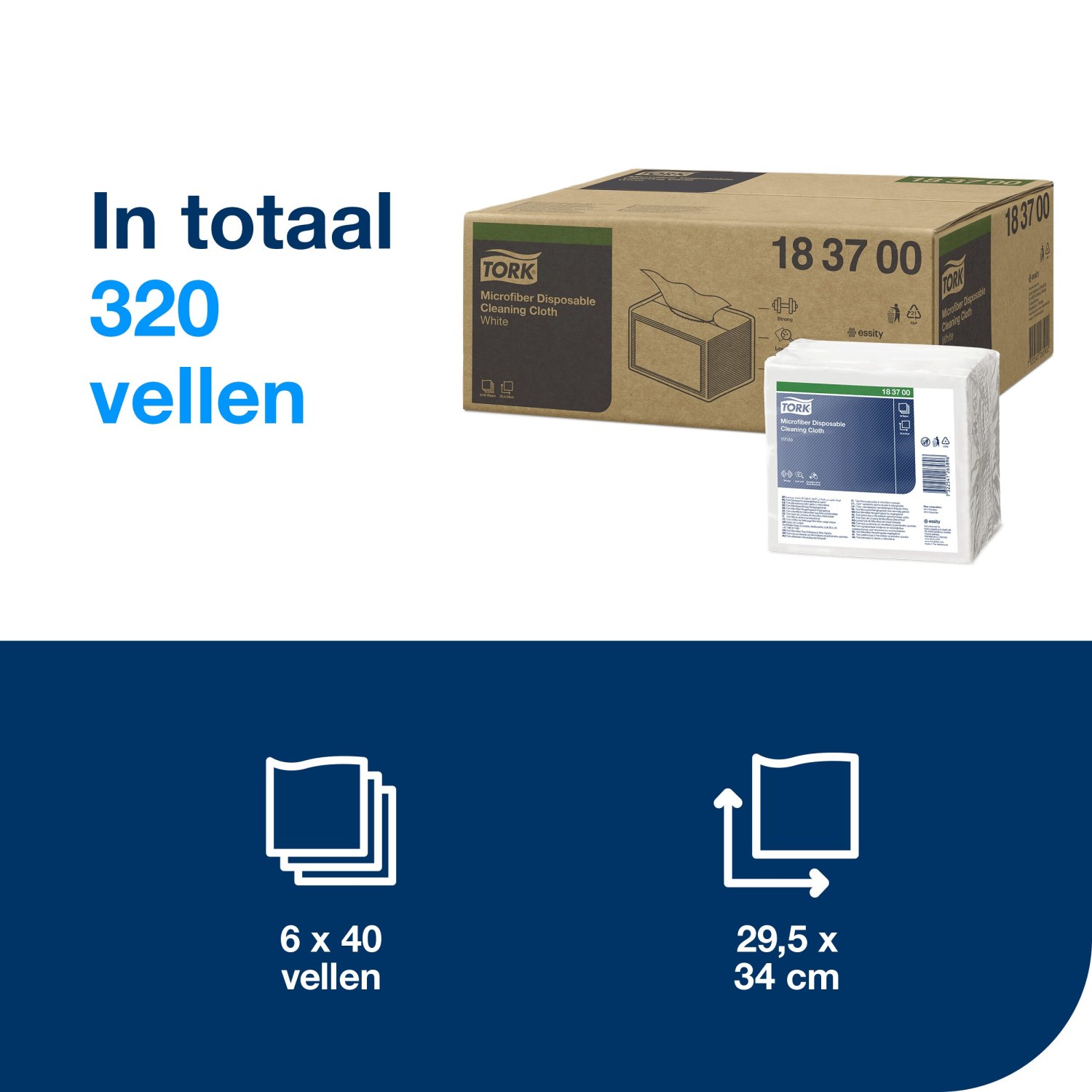 Tork Premium - Microvezel - Reinigingsdoek - Wit - Afbeelding 3