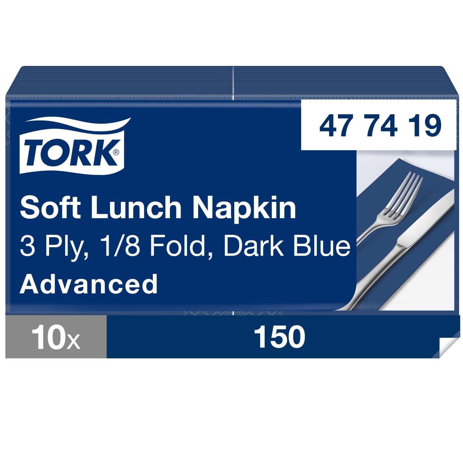 Tork Soft Lunchservet – Advanced – 3-laags – Donkerblauw