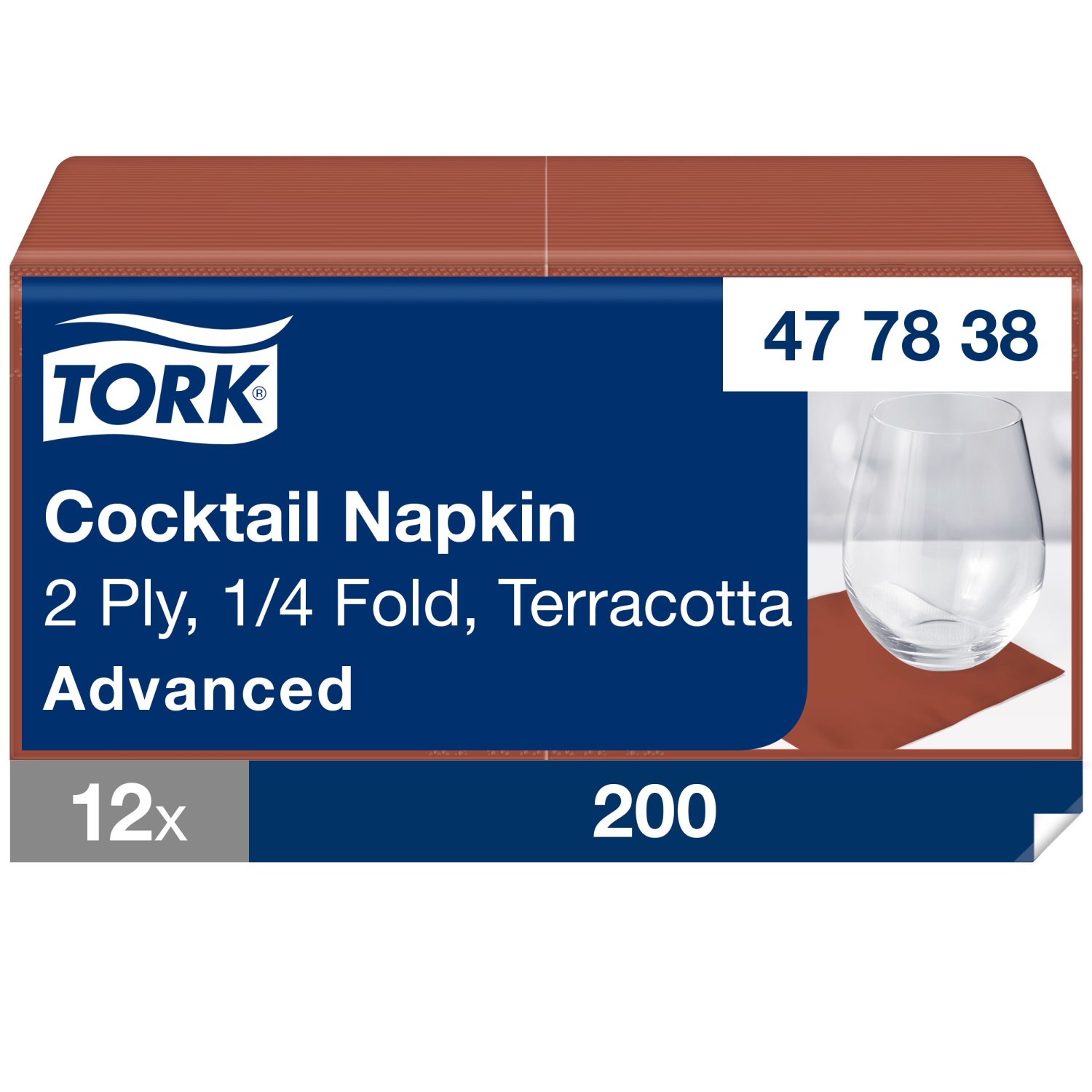 Tork Cocktailservet – Advanced – 2-laags – Terracotta