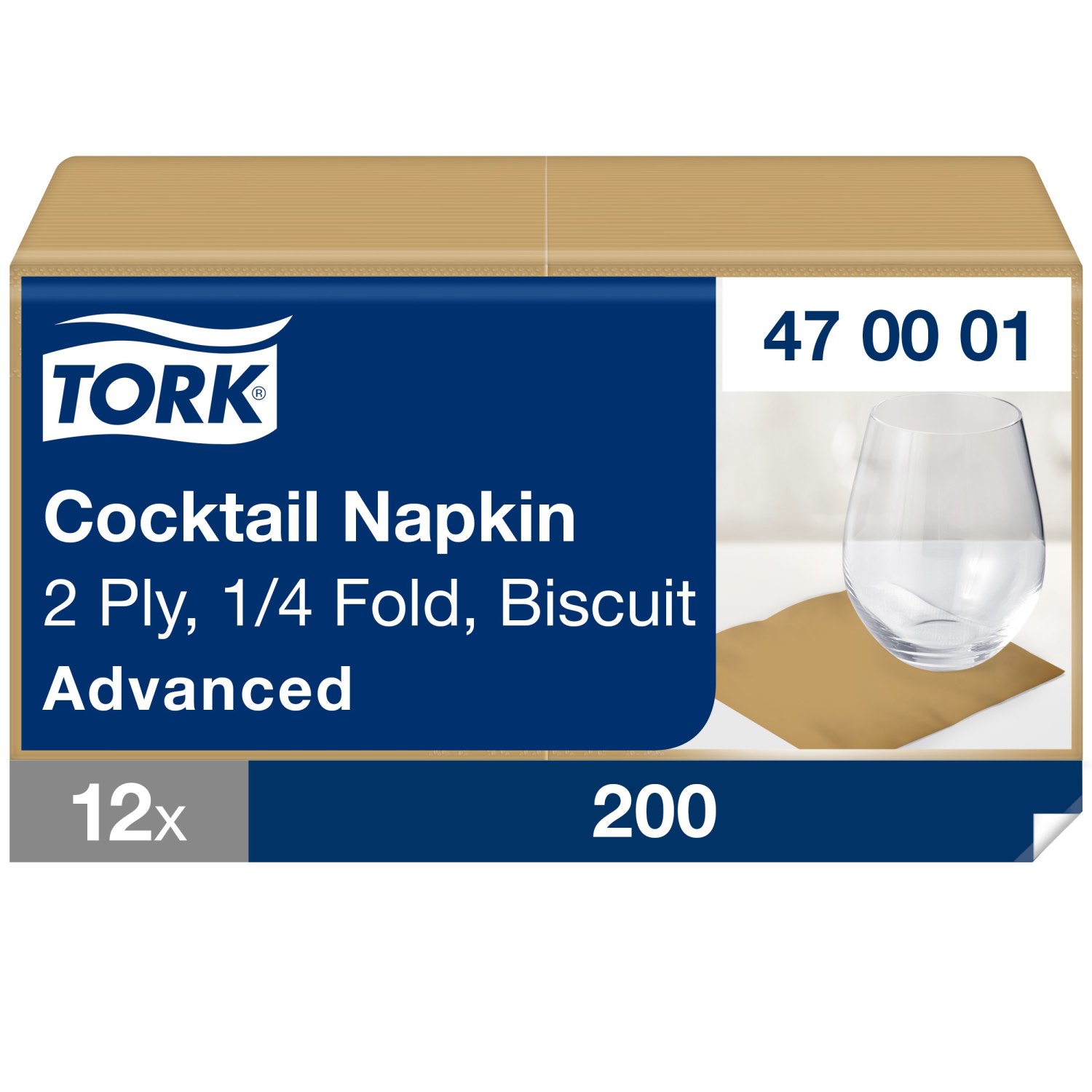 Tork Cocktailservet – Advanced – 2-laags – Biscuit