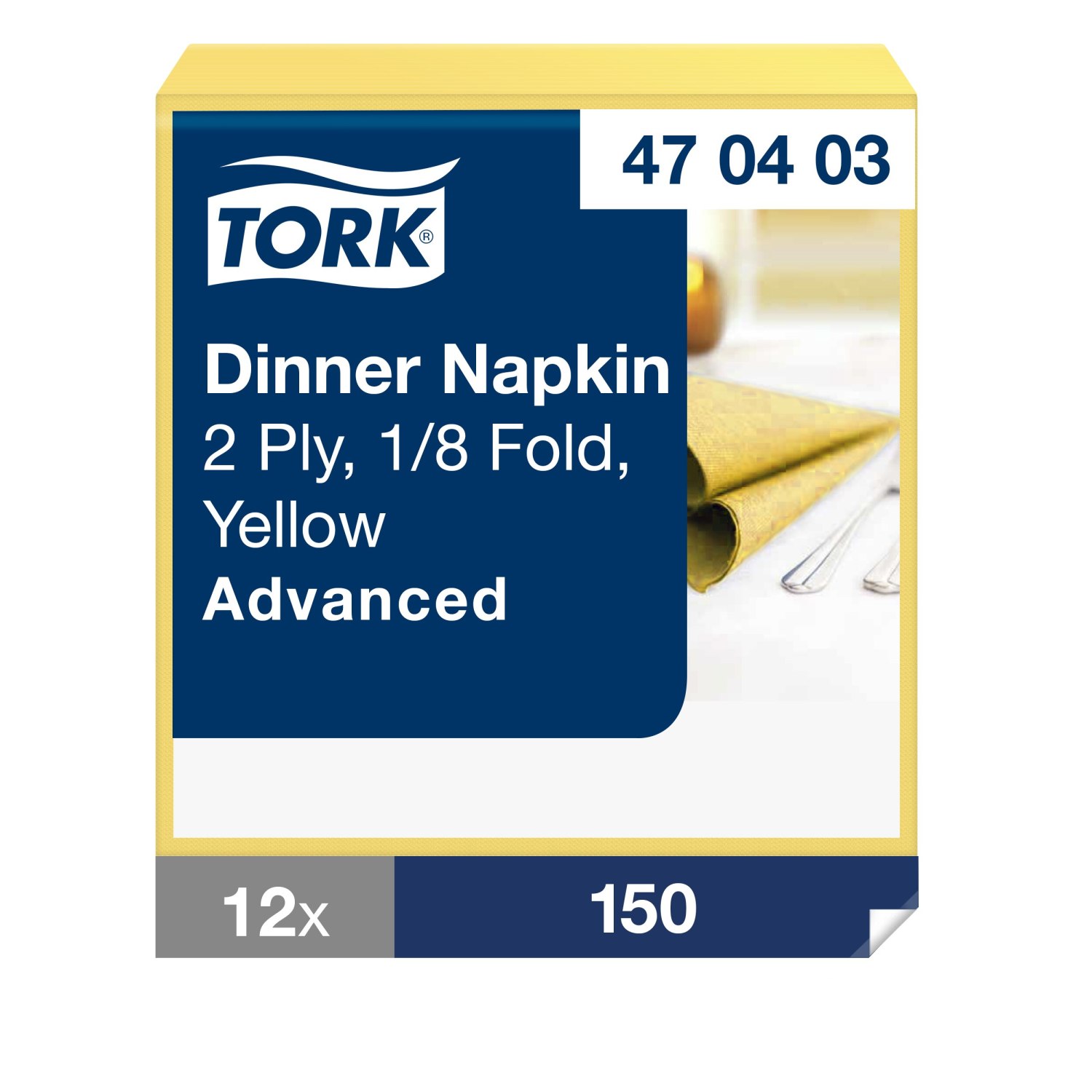 Tork Dinnerservet – Advanced – 2-laags – Geel