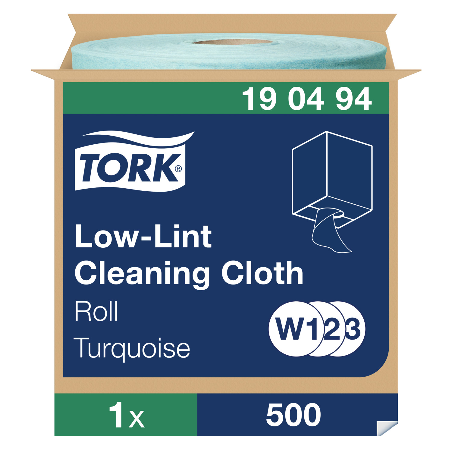 Tork Low-Lint – Combi Rol – Reinigingsdoek – 1-laags – Turquoise