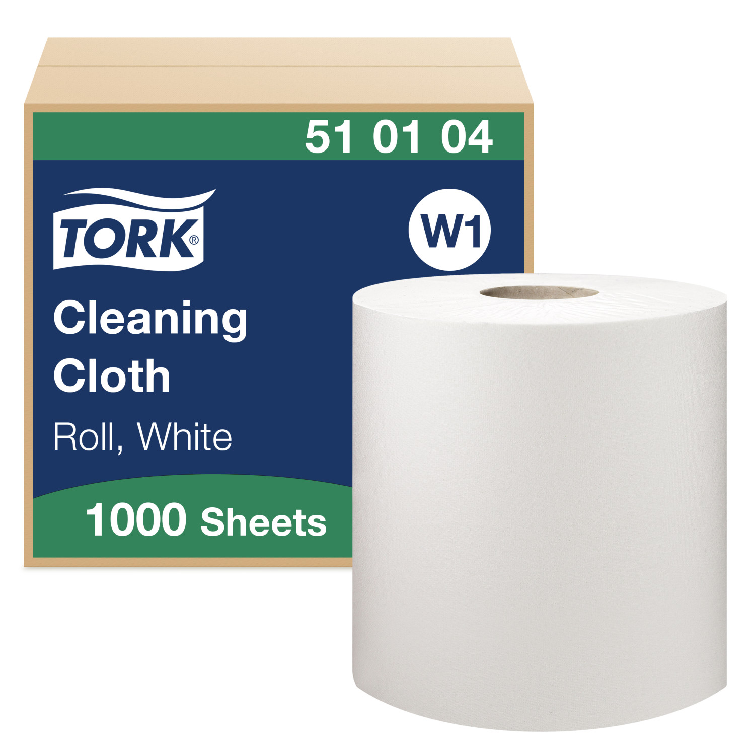Tork Cleaning Rol – Reinigingsdoek – 1-laags – Wit