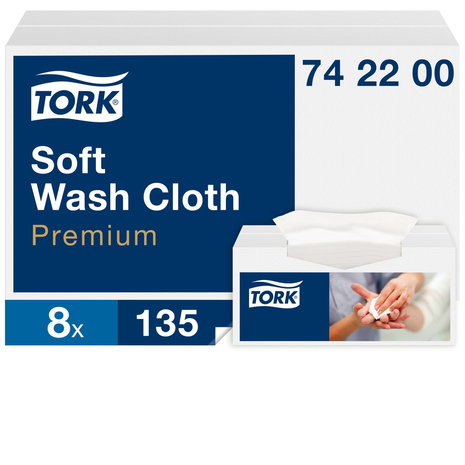 Tork Wasdoek – Premium – 1-laags – Zacht – 30x30cm – Wit