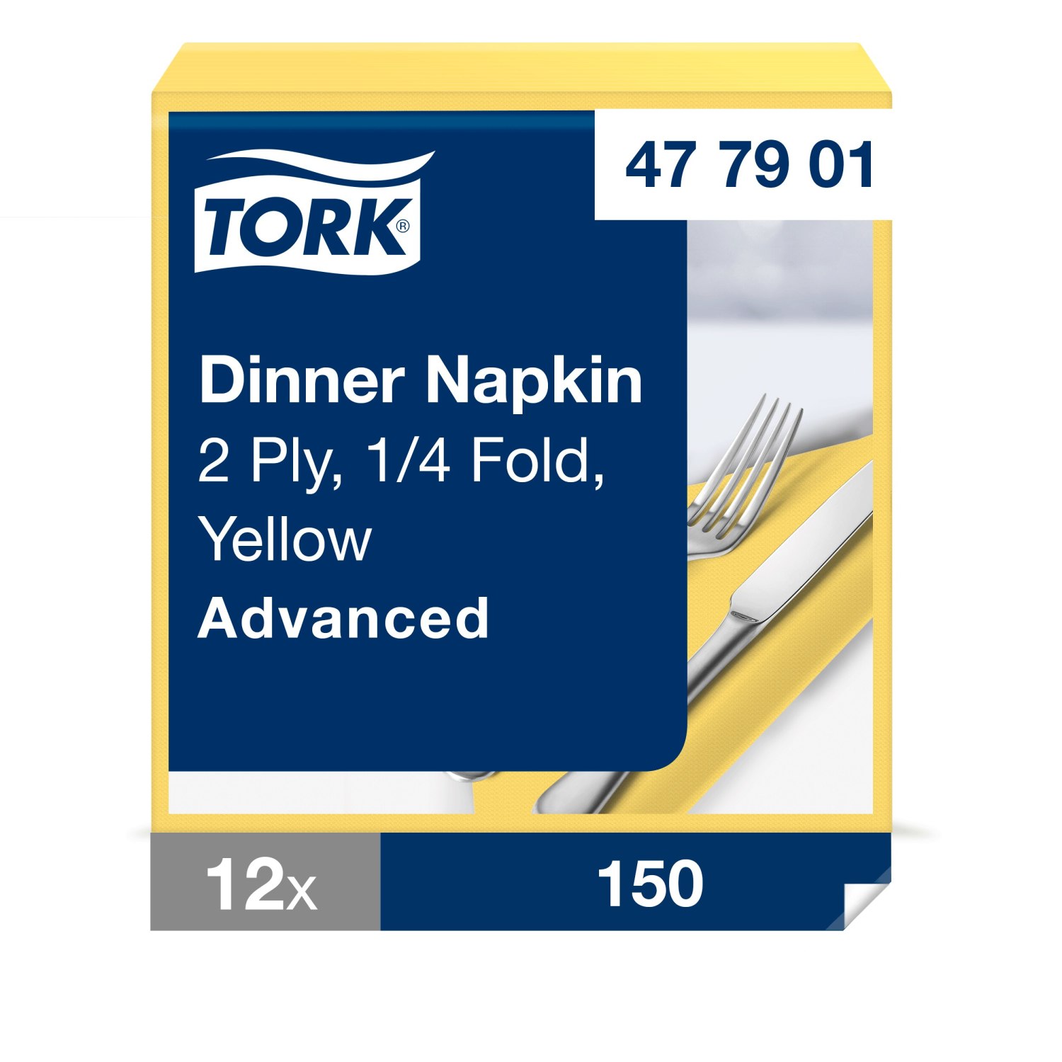 Tork Dinnerservet – Advanced – 2-laags – Geel