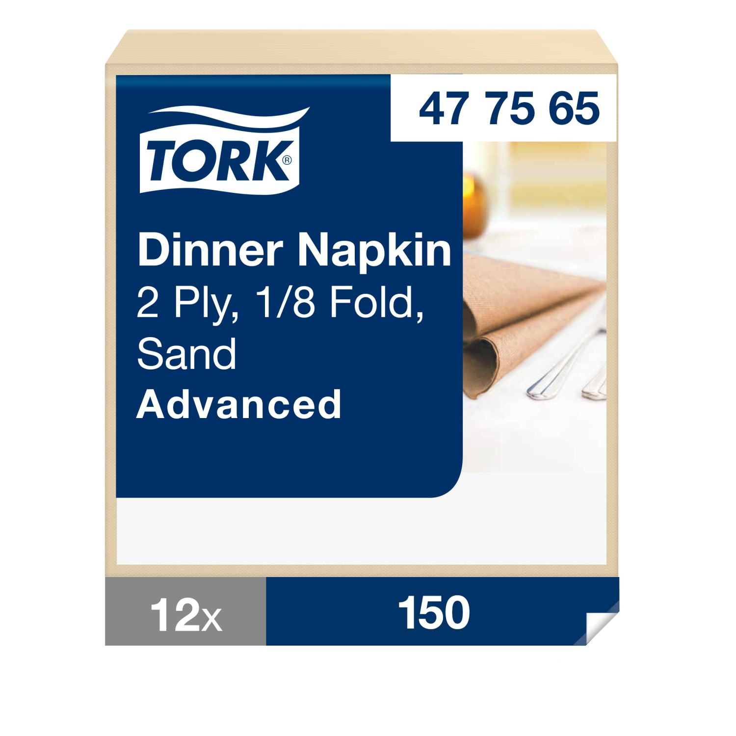 Tork Dinnerservet – Advanced – 2-laags – Zand