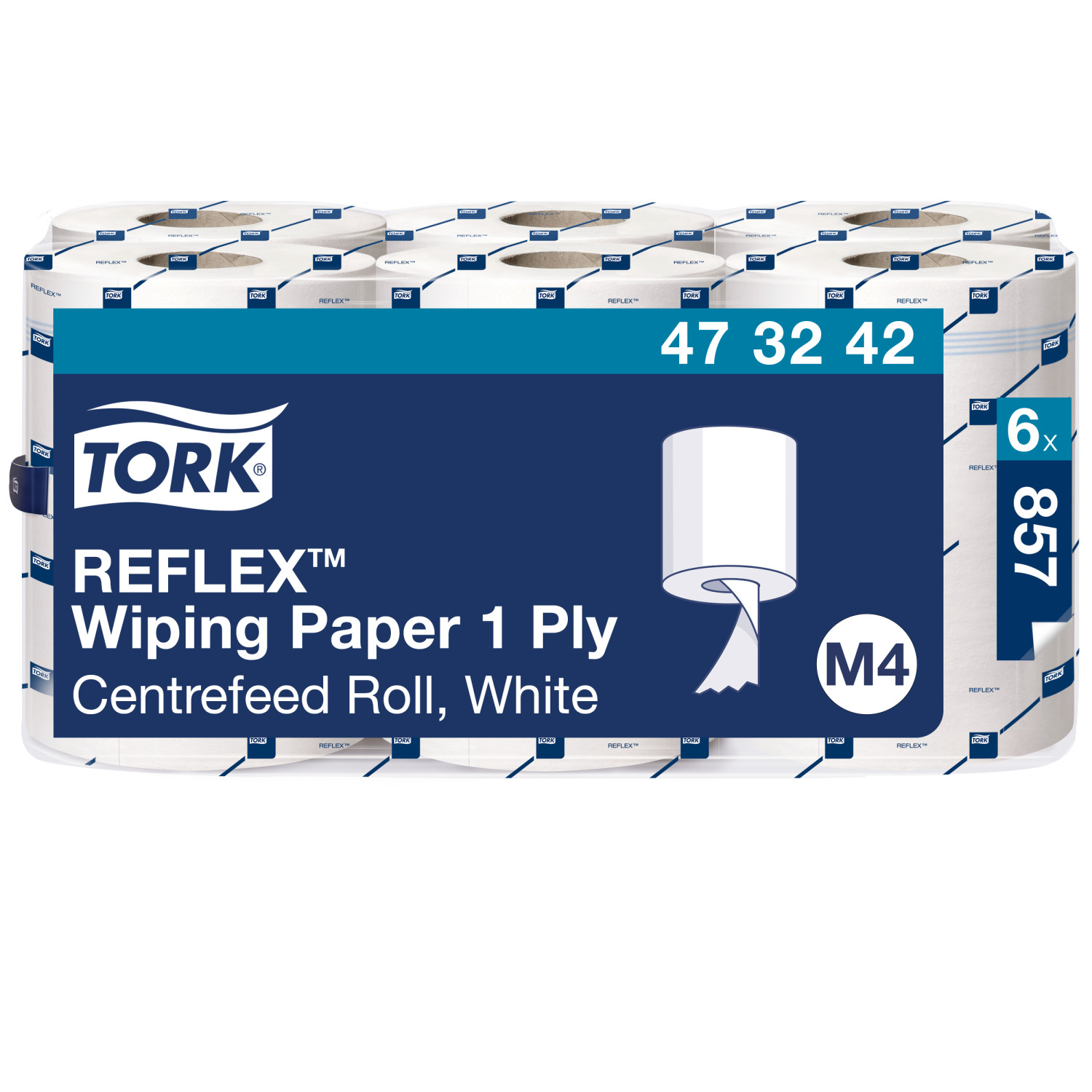 Tork Reflex – Centerfeed – Poetspapier – Advanced – 1-laags – Wit