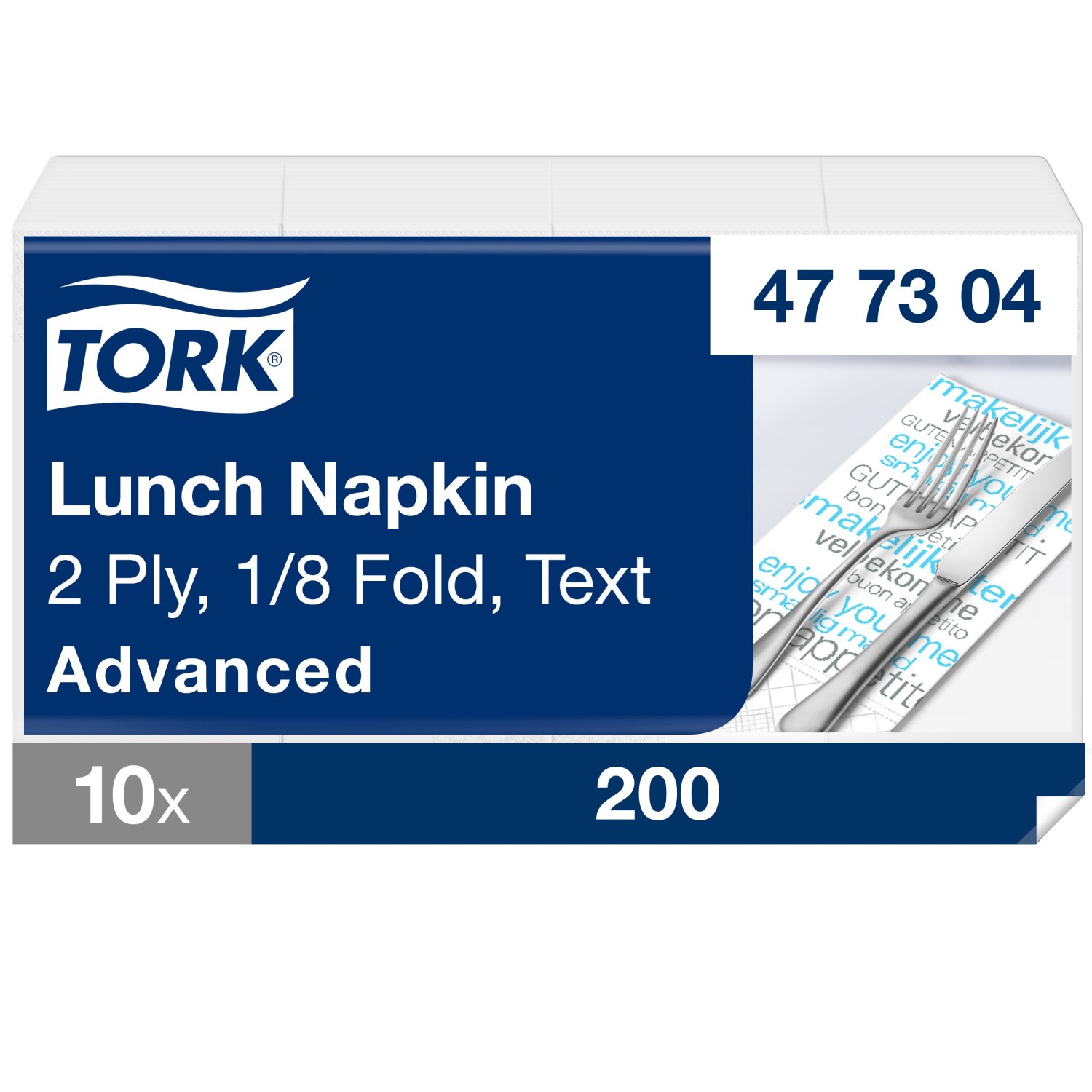 Tork Lunchservet – Text – 2-laags – Decor