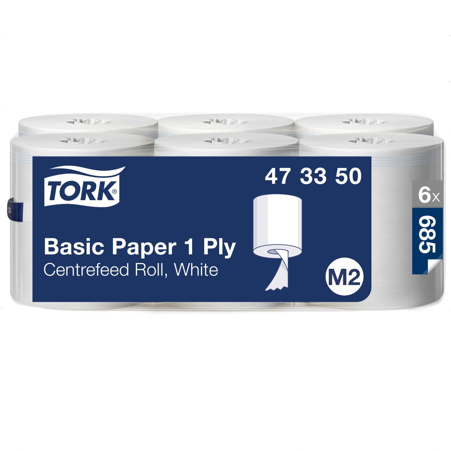 Tork Basic – Poetspapier – Universal – 1-laags – Blauw