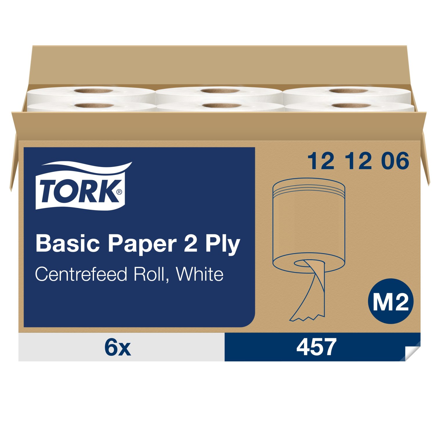 Tork Basic – Centerfeed – Poetspapier – Universal – 2-laags -Wit