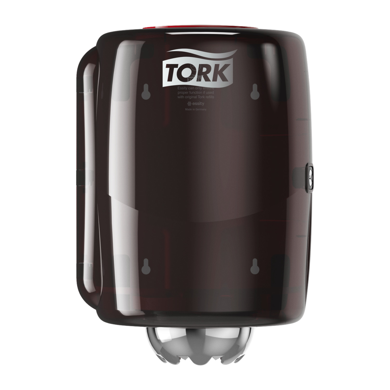 Tork Centerfeed Poetspapier Dispenser – Kunststof – Performance-Line – Zwart/rood