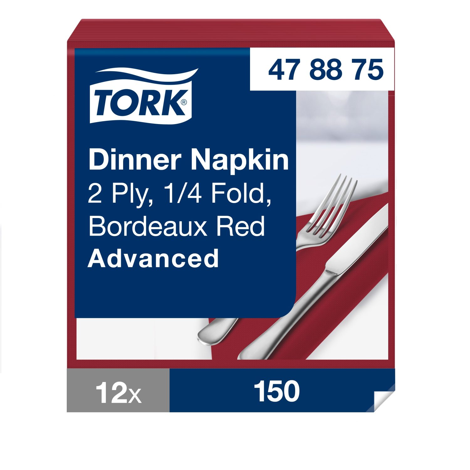 Tork Dinnerservet – Premium – 2-laags – Bordeaux