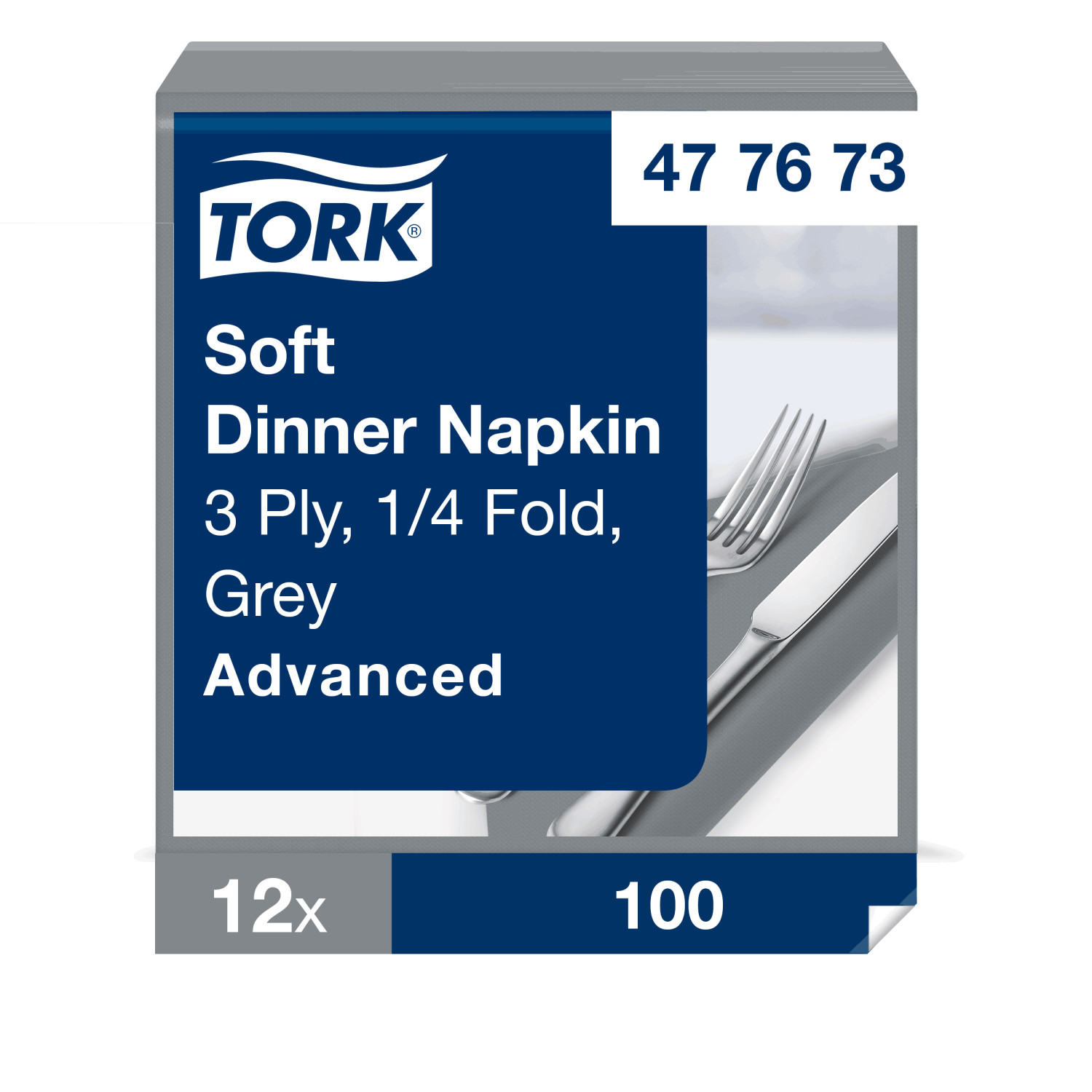 Tork Soft Dinnerservet – Advanced – 3-laags – Grijs