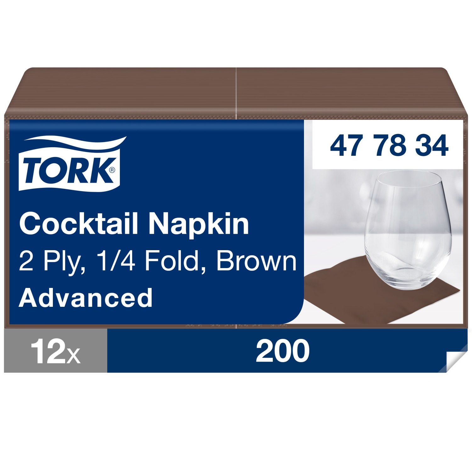 Tork Cocktailservet – Advanced – 2-laags – Bruin