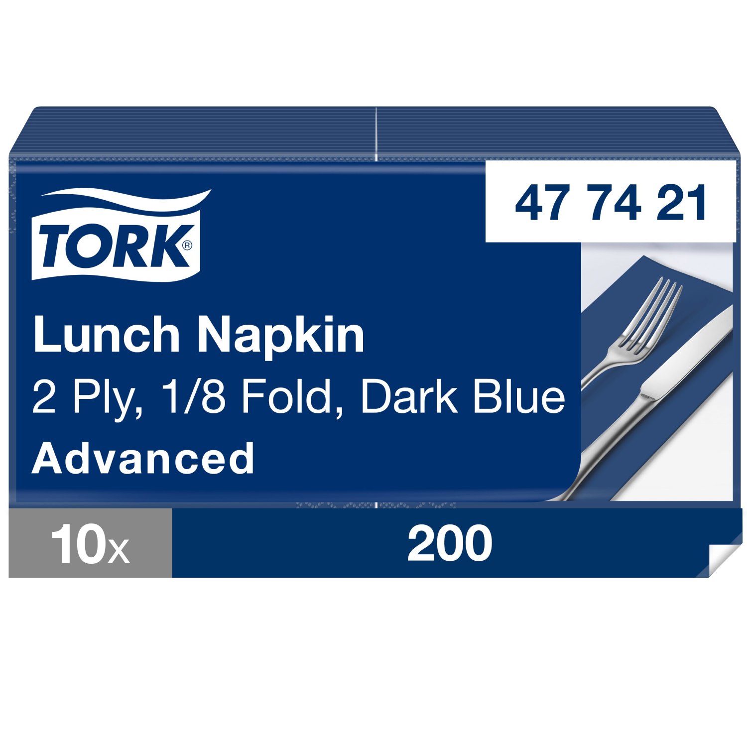 Tork Lunchservet – Advanced – 33x33cm – 1/8-vouw – 2-laags – Donkerblauw