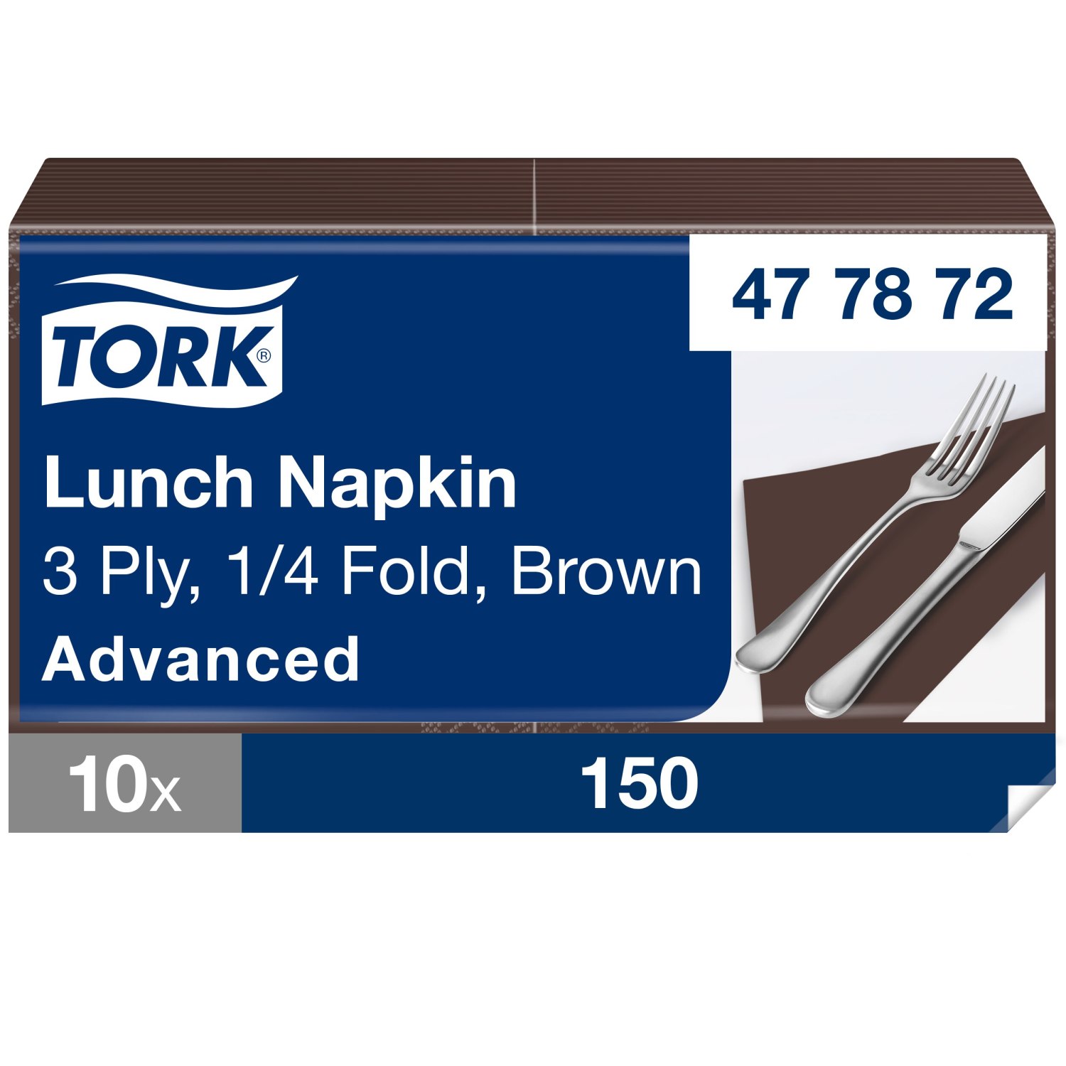 Tork Soft Lunchservet – Advanced – 3-laags – Bruin