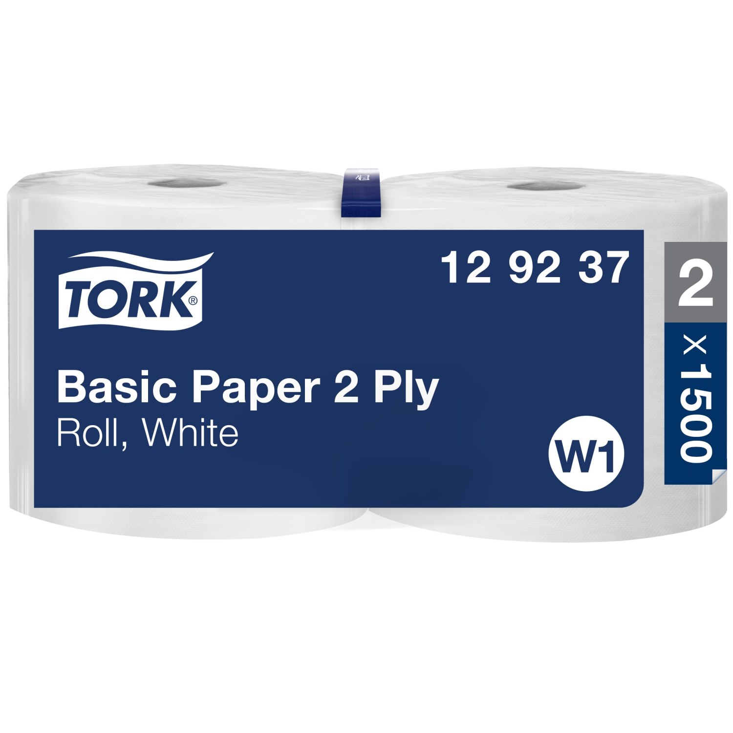 Tork Basic Rol – Poetspapier – 2-laags – 1.500vel – Wit