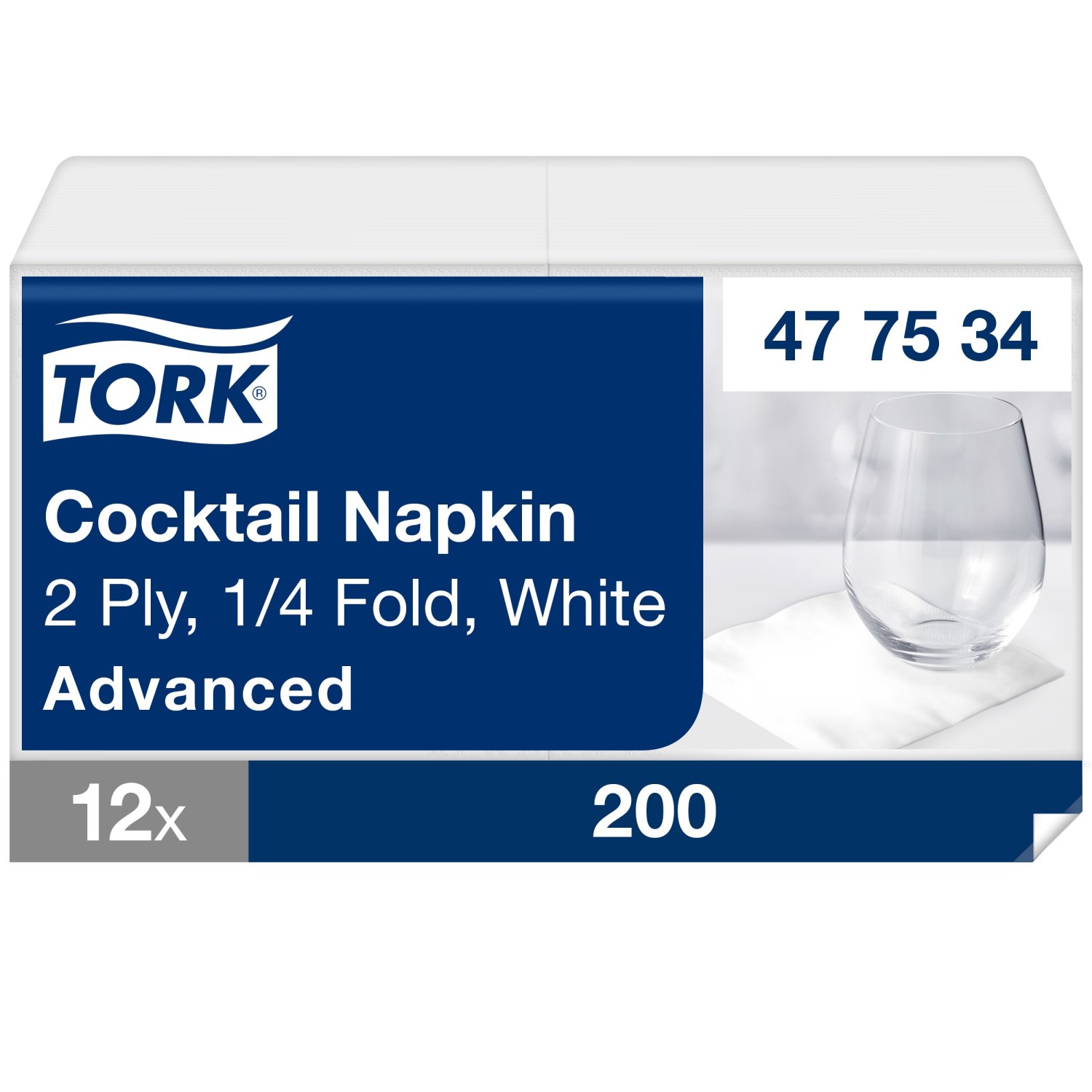 Tork Cocktailservet – Advanced – 2-laags – Wit