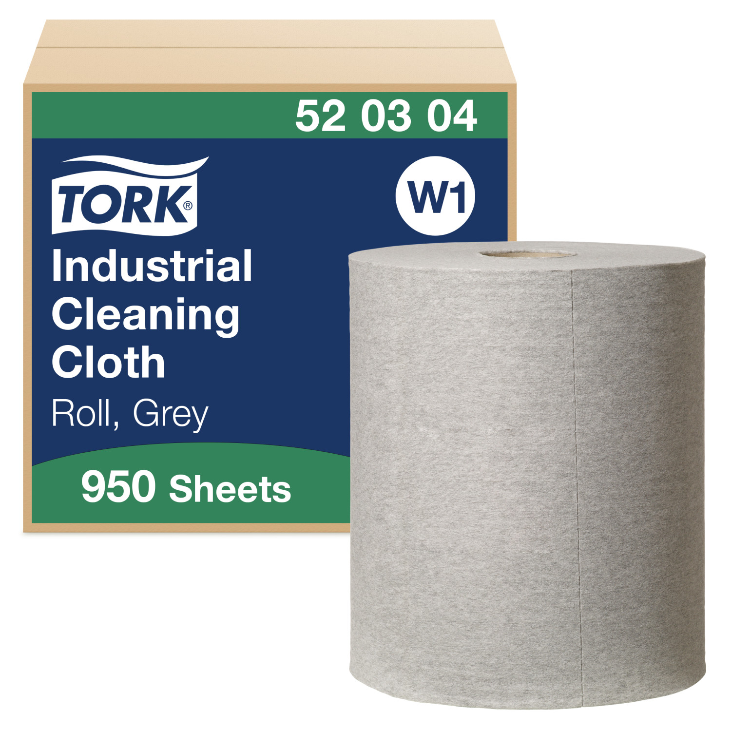Tork Industrial Rol – Reinigingsdoek – 1-laags – Grijs