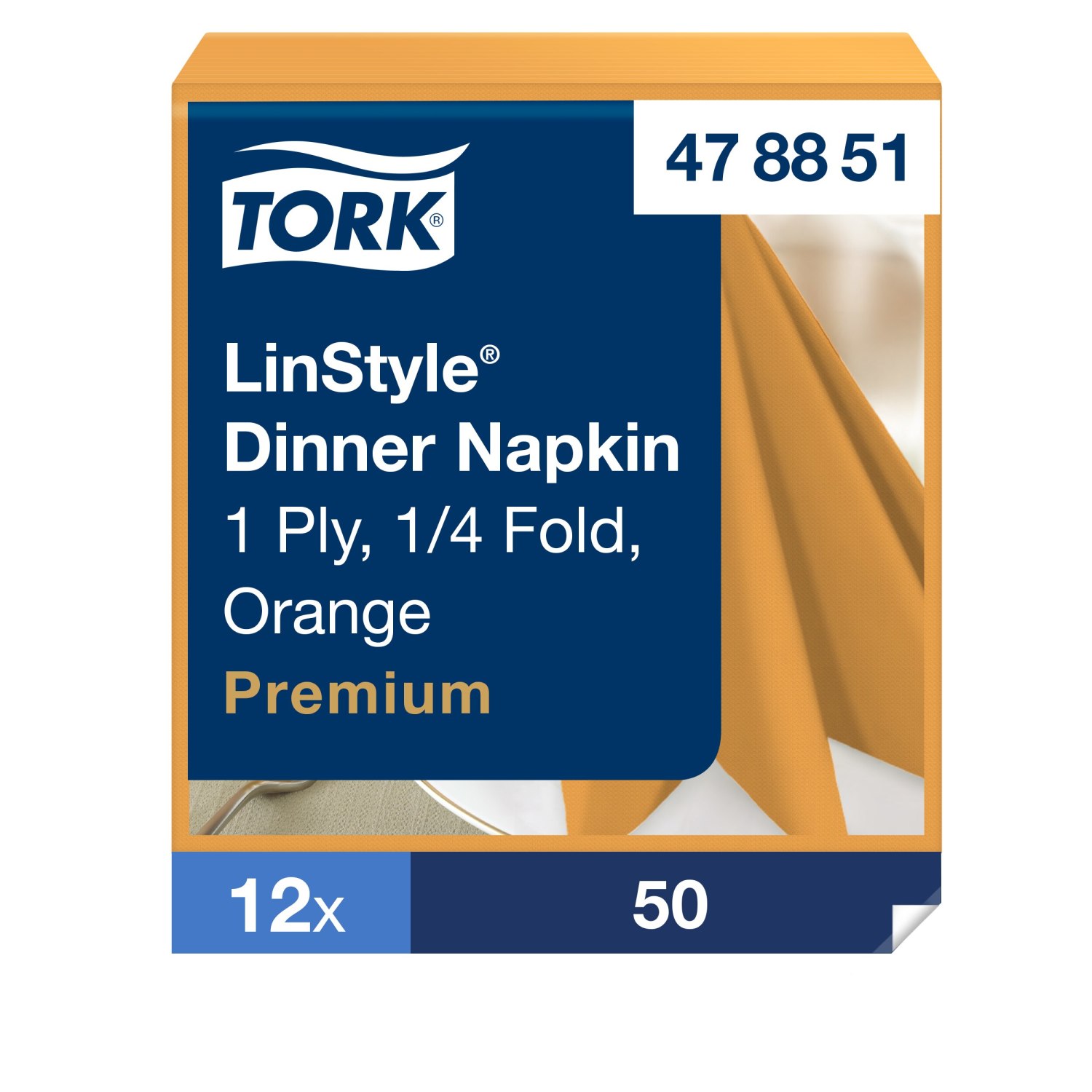 Tork LinStyle – Dinnerservet – Premium – 1-laags – Oranje