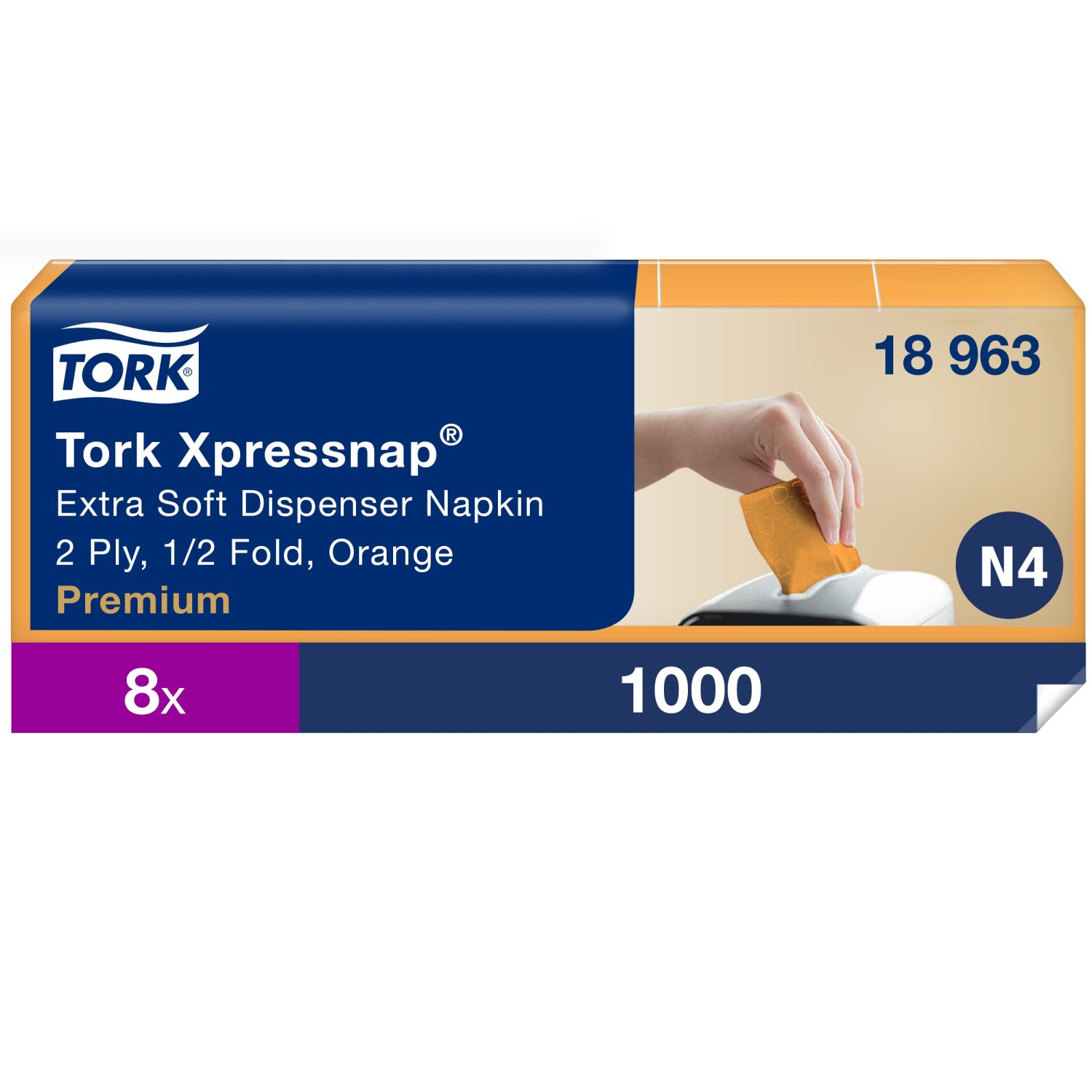 Tork Xpressnap – Dispenserservet -Oranje