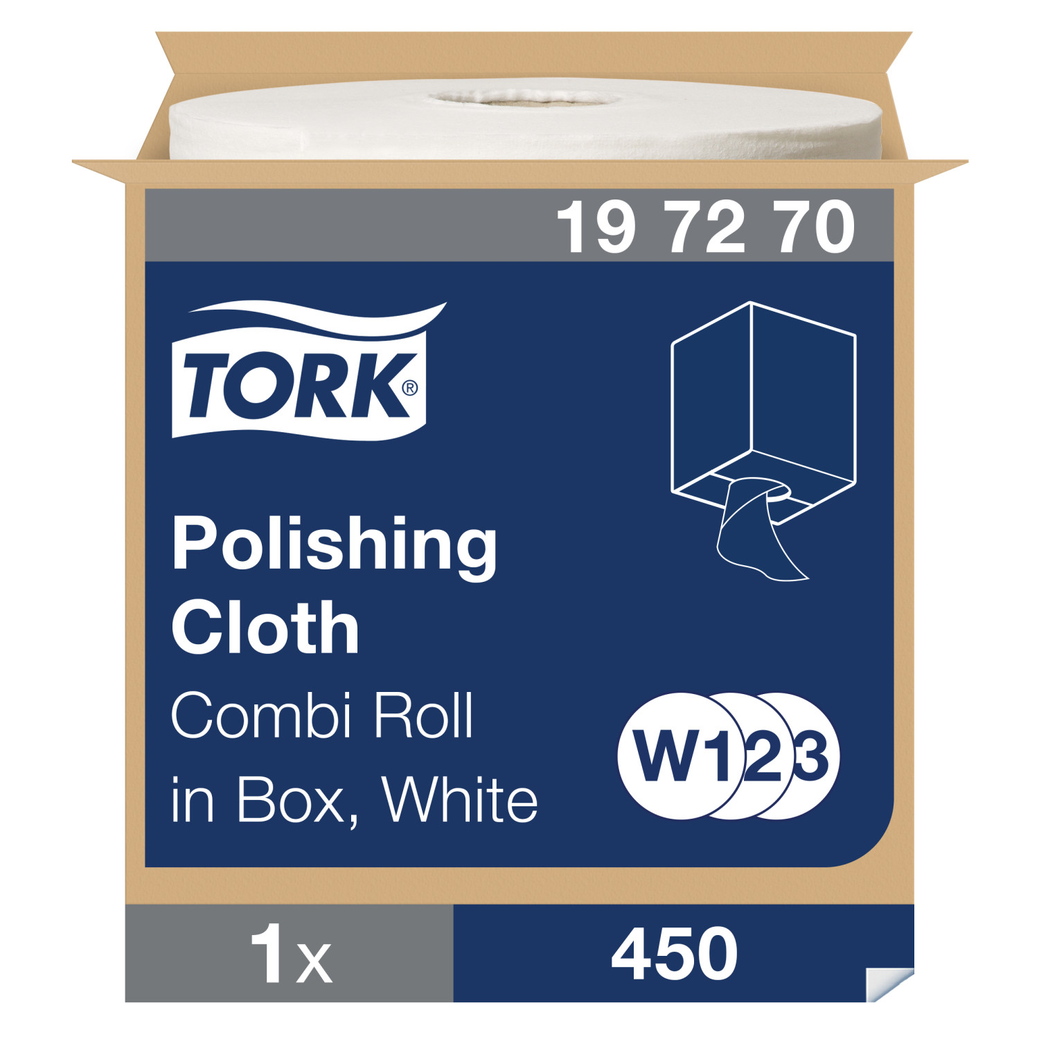 Tork Polishing – Combi Rol – Reinigingsdoek – 1-laags – Wit
