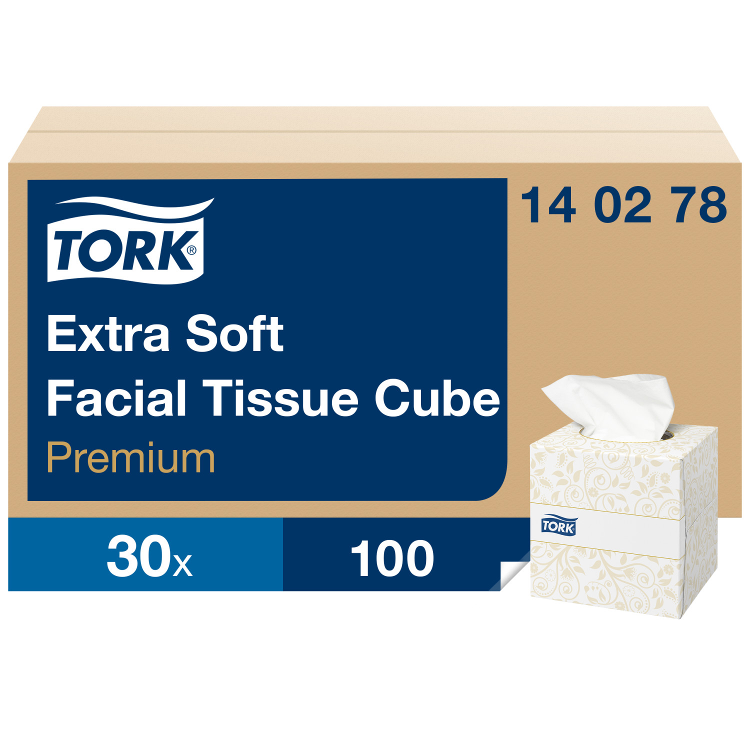 Tork Facial Tissues Kubus – 2-laags – Wit – Extra zacht