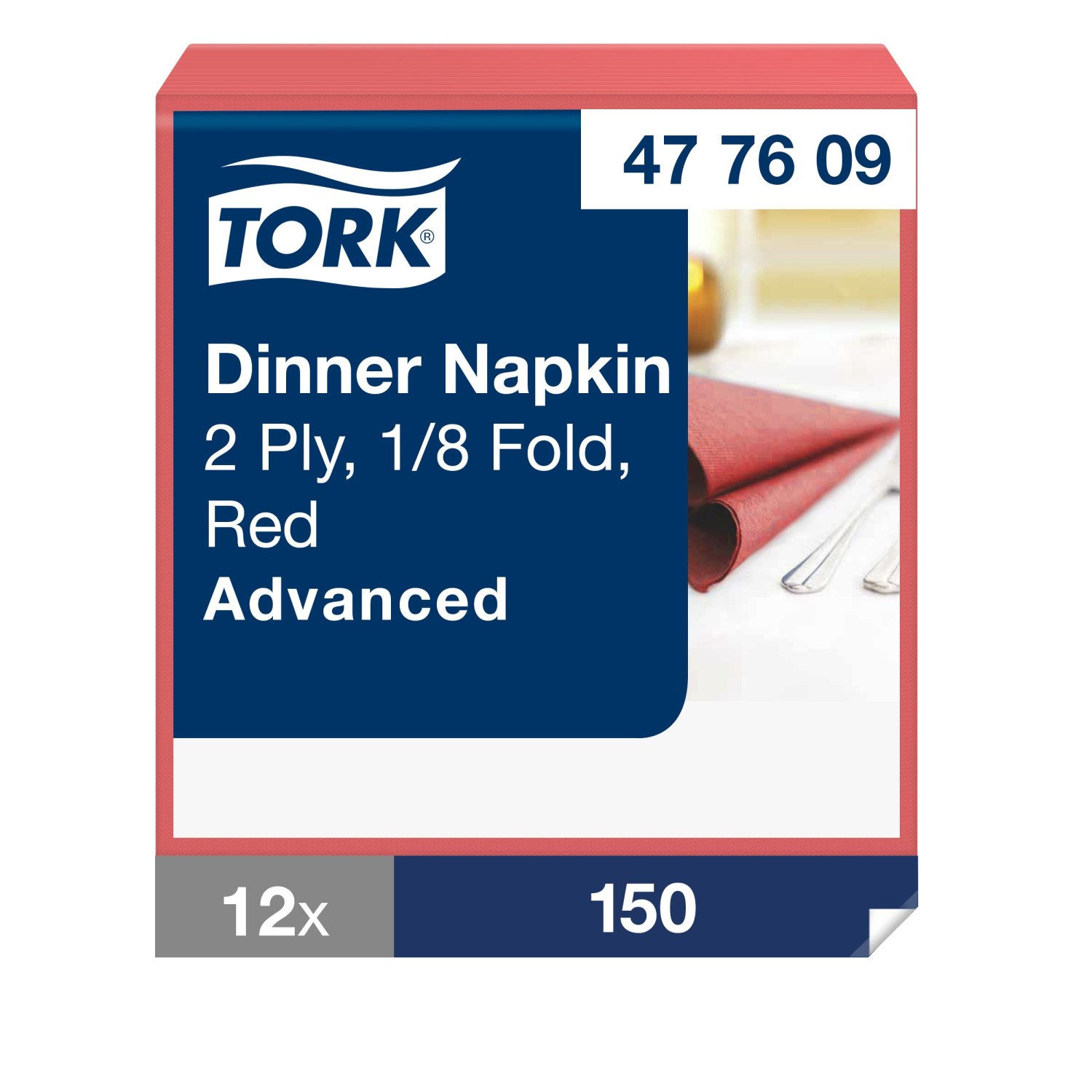 Tork Soft Dinnerservet – Advanced – 2-laags – Rood