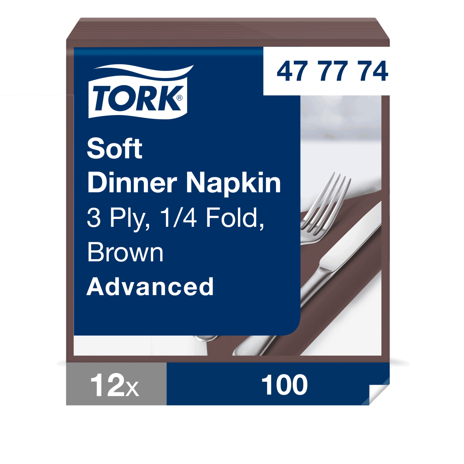 Tork Soft Dinnerservet – Advanced – 3-laags – Bruin