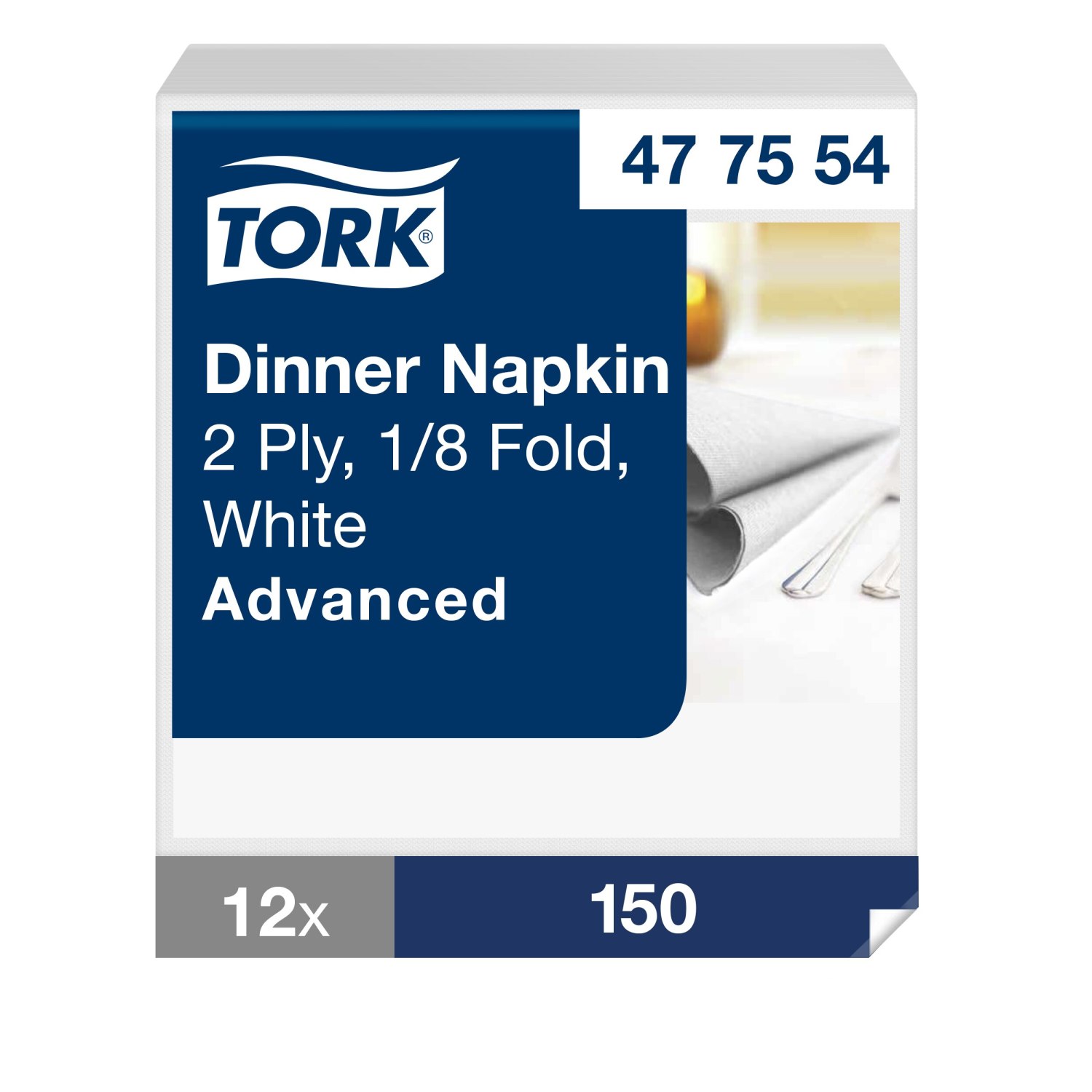 Tork Dinnerservet – Advanced – 2-laags – Wit