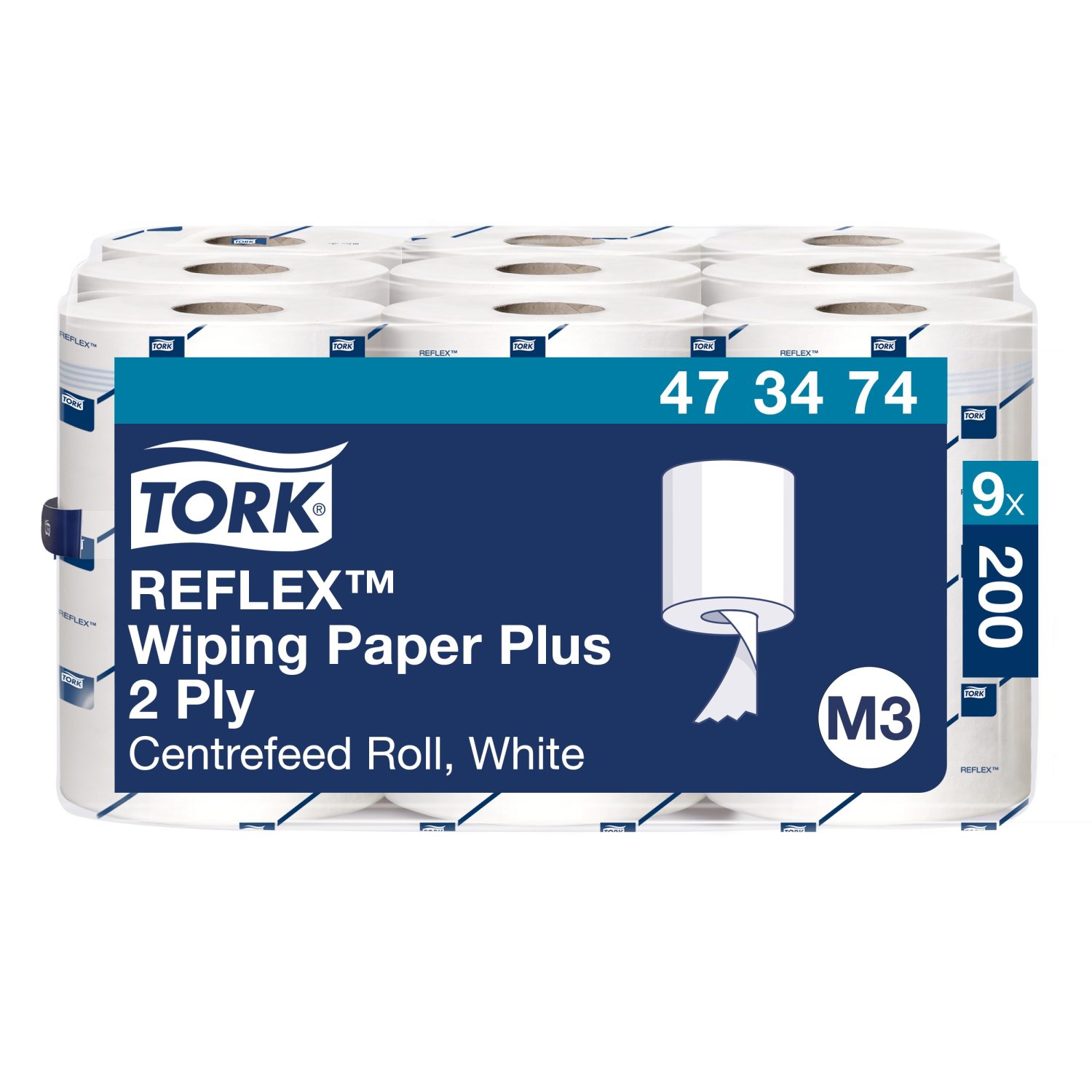 Tork Reflex Plus – Mini – Centerfeed – Poetspapier – Advanced – 1-laags – Wit