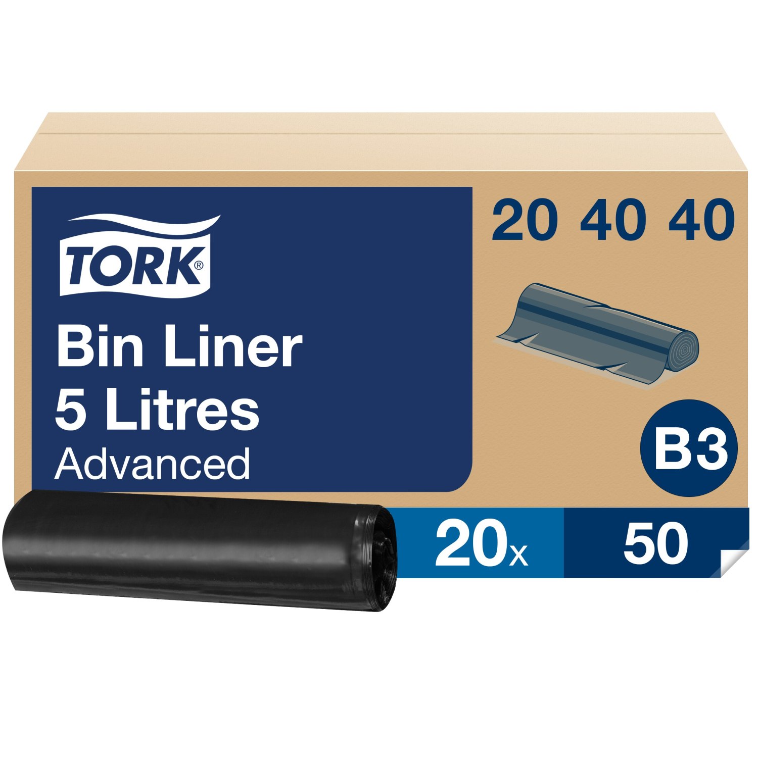 Tork Afvalzak – 5 liter – Zwart