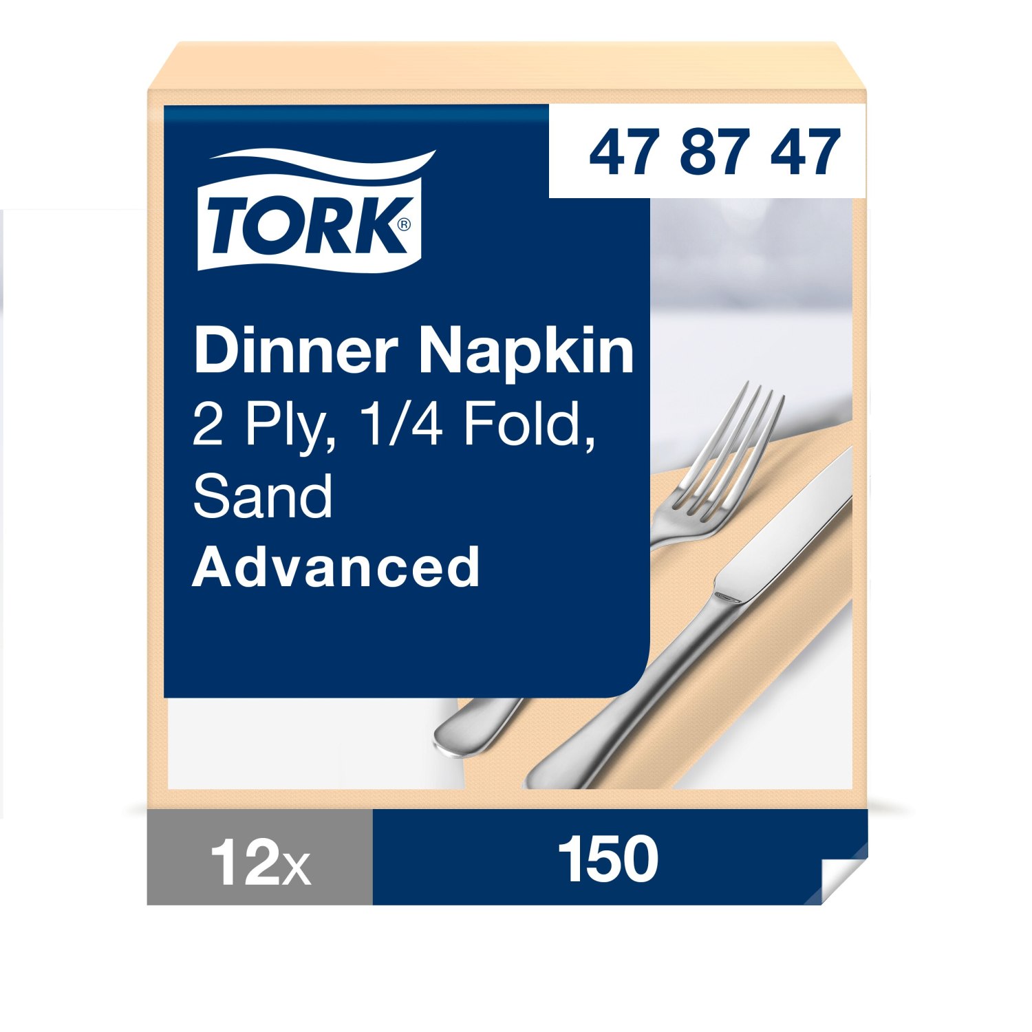 Tork Dinnerservet – Advanced – 2-laags – Crême