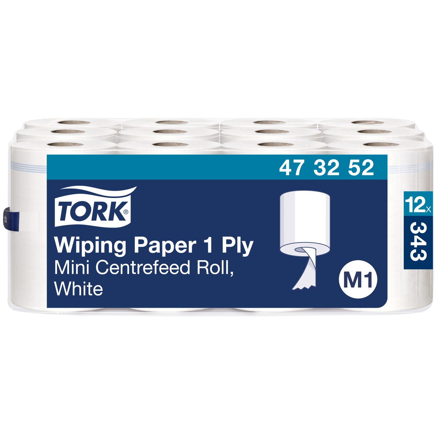Tork Mini – Centerfeed – Poetspapier – Advanced – 1-laags – Wit