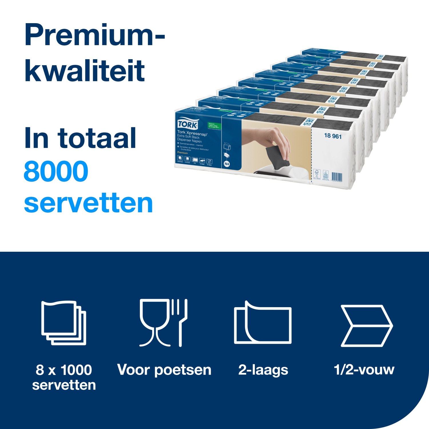 Tork Xpressnap - Dispenserservet -Zwart - Afbeelding 4
