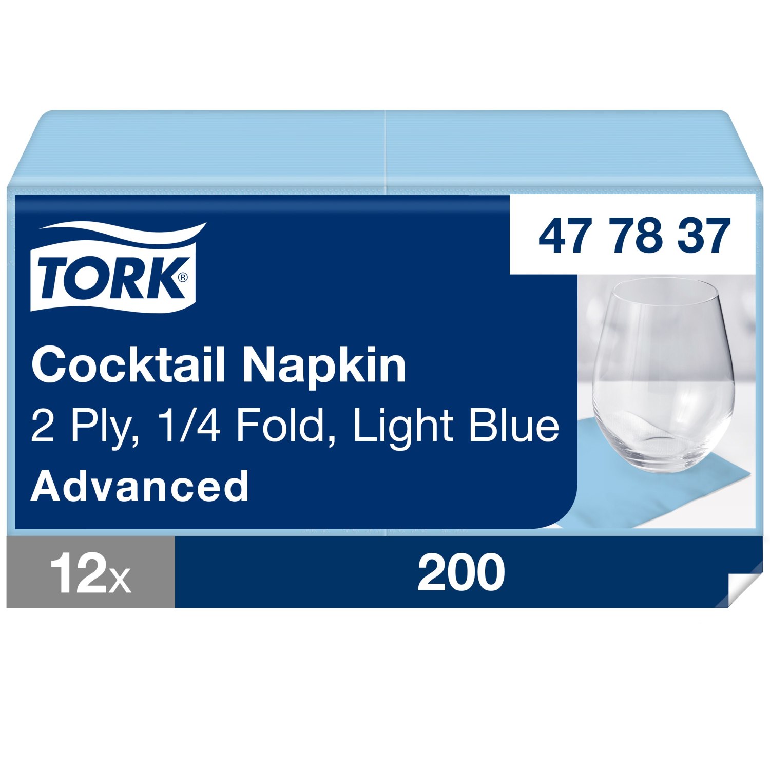 Tork Cocktailservet – Advanced – 2-laags – Lichtblauw