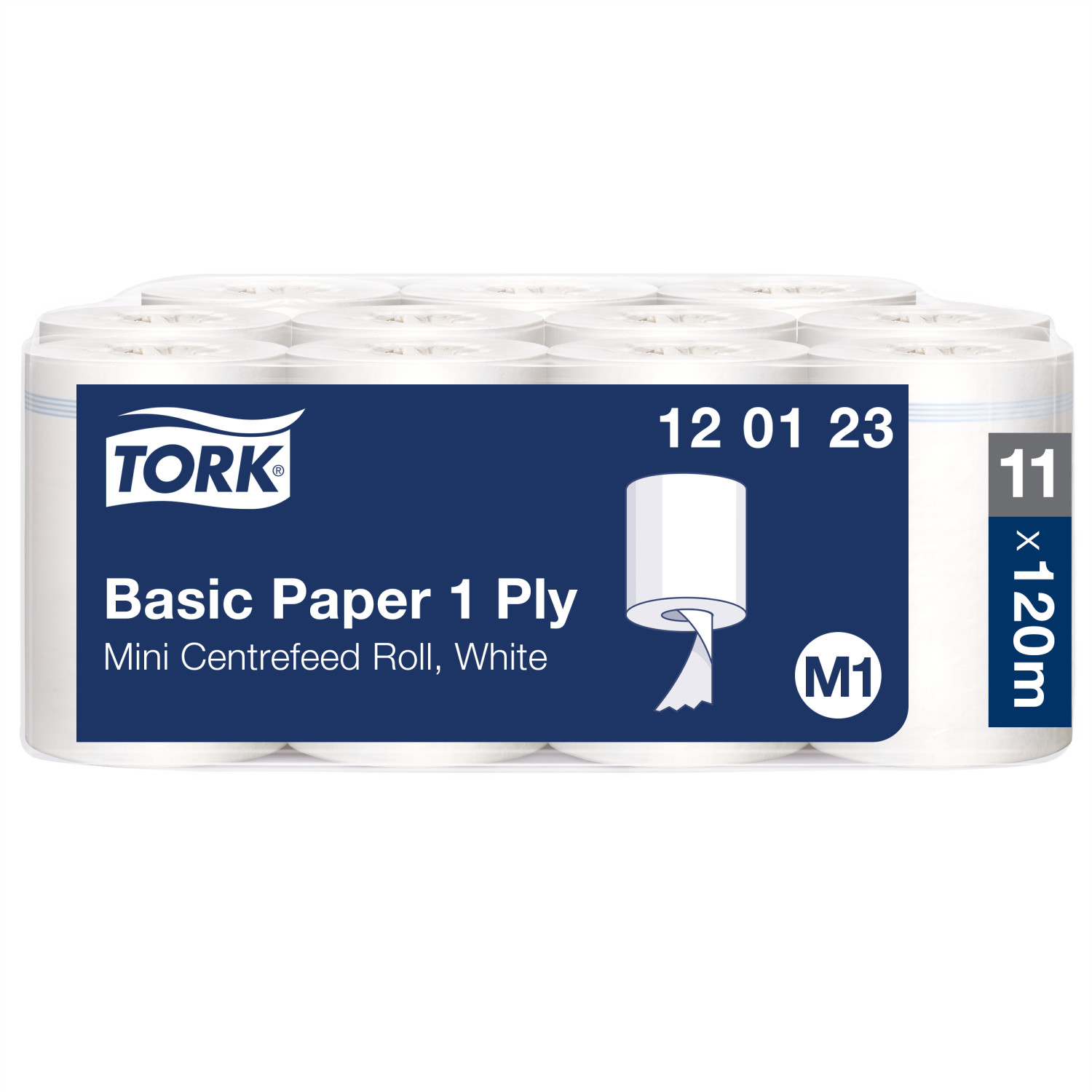 Tork Basic – Mini Centerfeed – Poetspapier – Universal – 1-laags -Wit