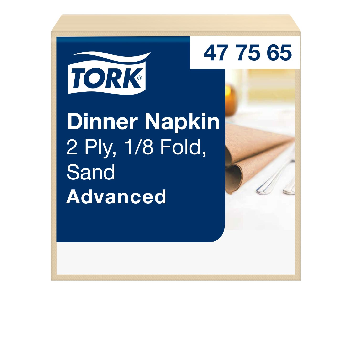 Tork Dinnerservet - Advanced - 2-laags - Zand - Afbeelding 3