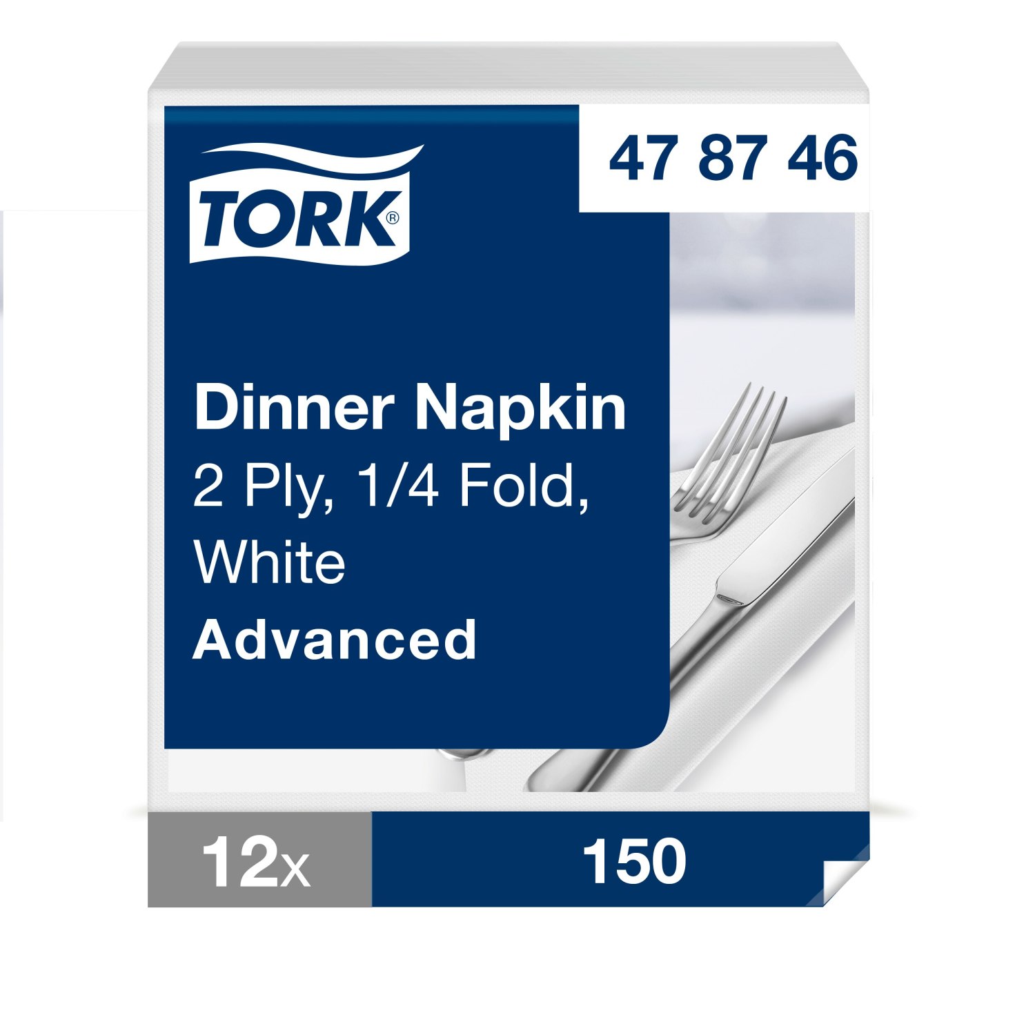 Tork Dinnerservet – Advanced – 2-laags – Wit