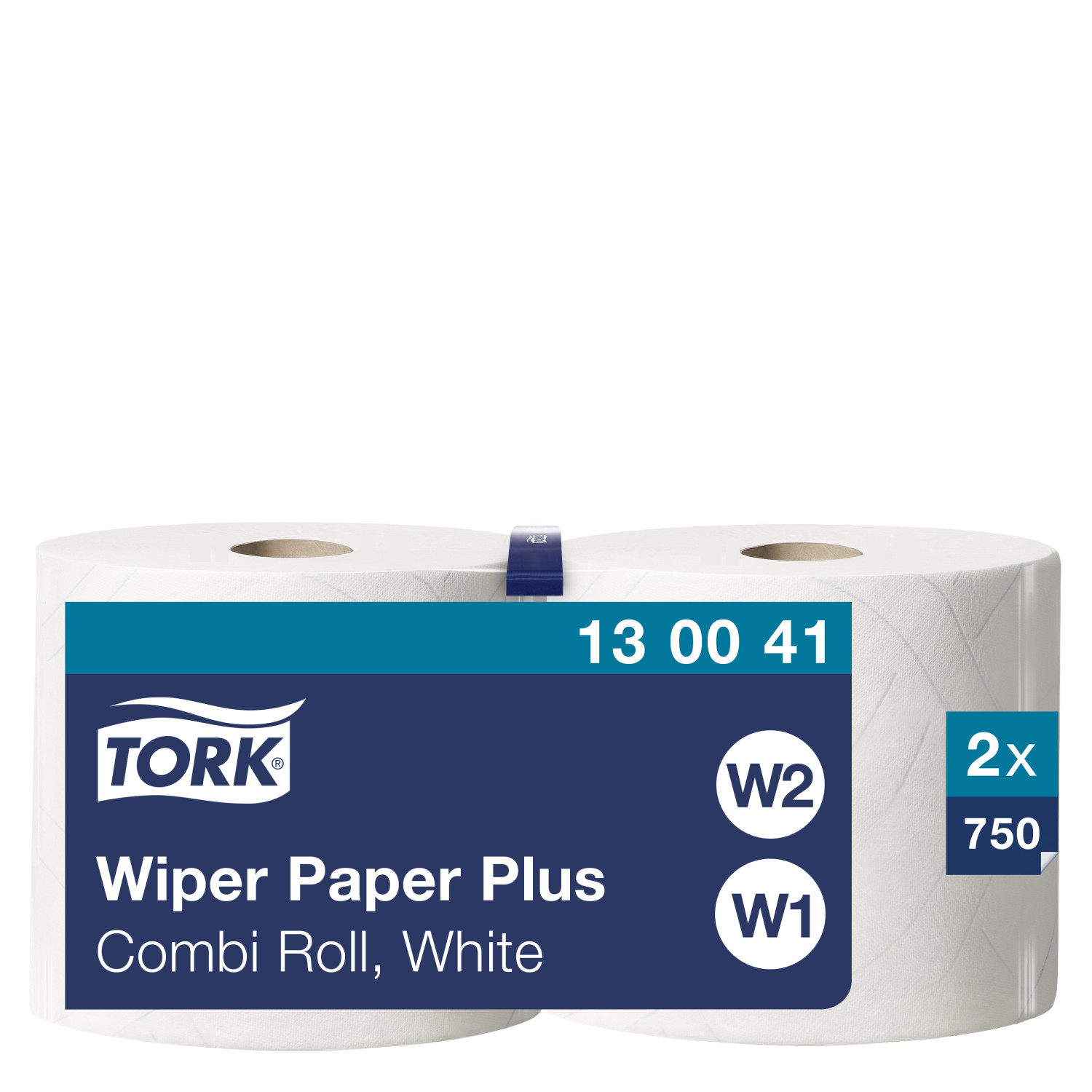 Tork Wiping Plus – Combi Rol – Poetspapier – 225mtr/23,5cm – 2-laags – Wit, 2 rol