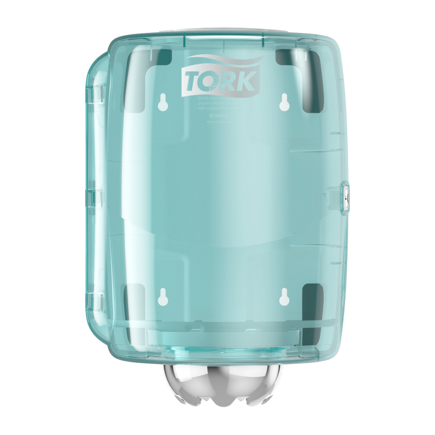 Tork Centerfeed Poetspapier Dispenser – Kunststof – Performance-Line – Wit/Turquoise