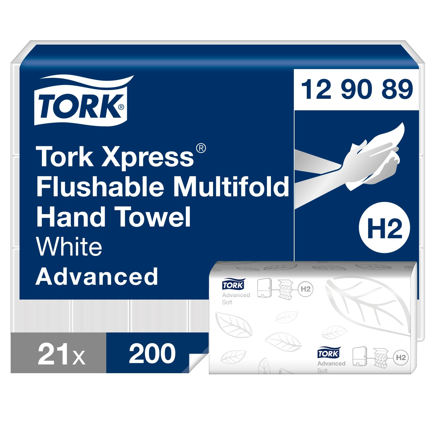 Tork Xpress – Multifold Handdoek – Advanced – 2-laags -Wit – Oplosbaar