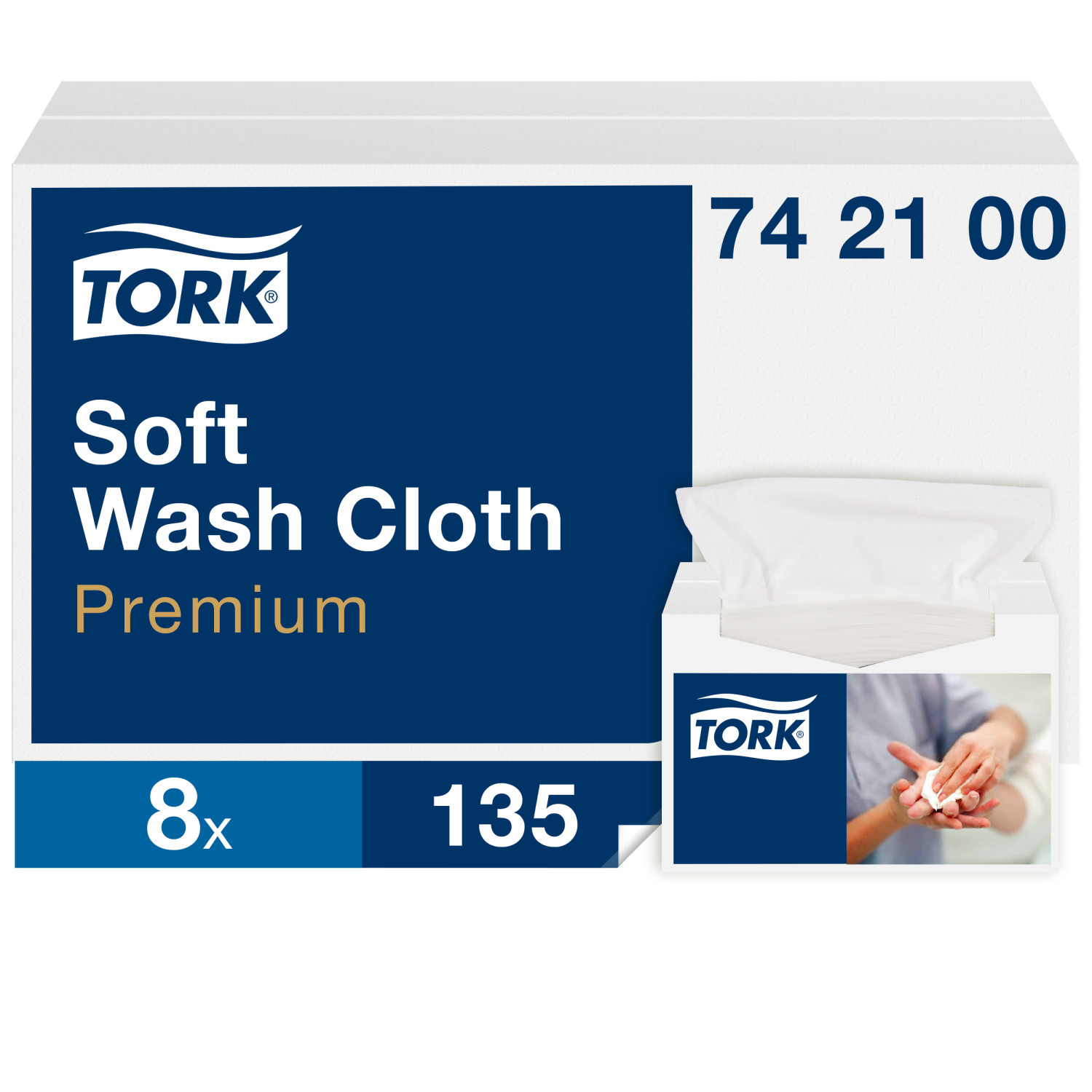 Tork Wasdoek – Premium – 1-laags – Zacht – 30x19cm – Wit