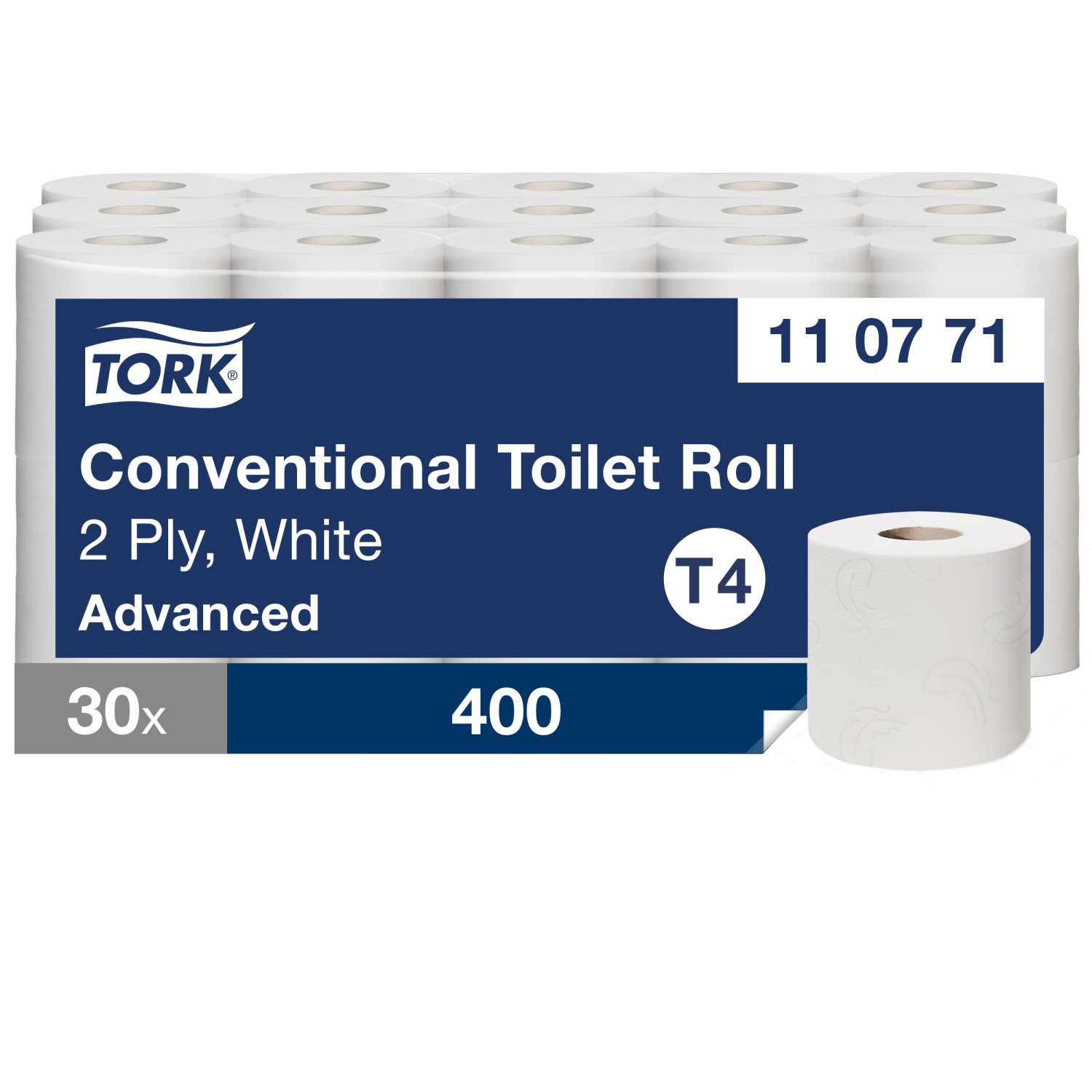 Tork Toiletpapier – Advanced – 48mtr/10cm – 400vel – 2-laags – Tradioneel