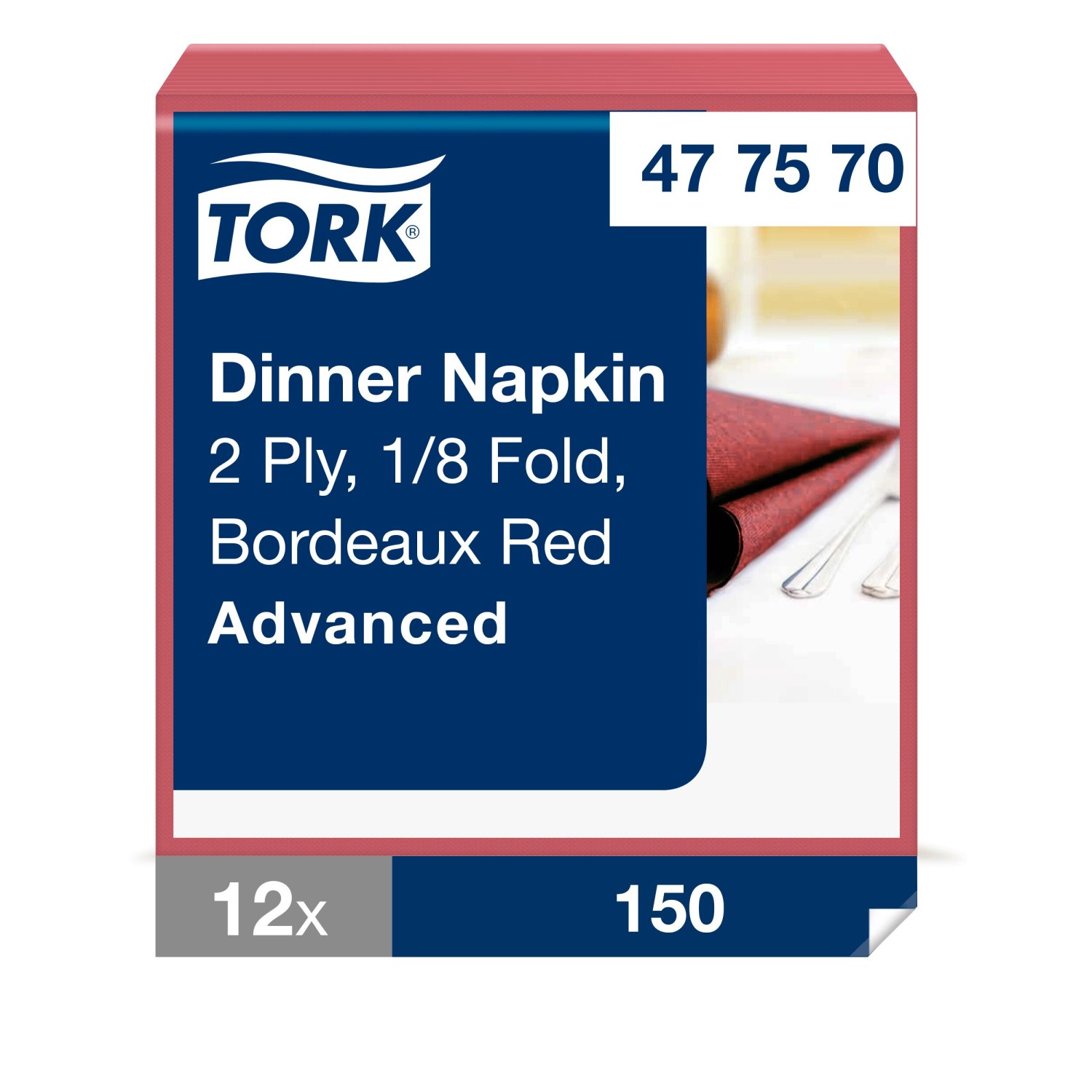 Tork Dinnerservet – Advanced – 2-laags – Bordeaux